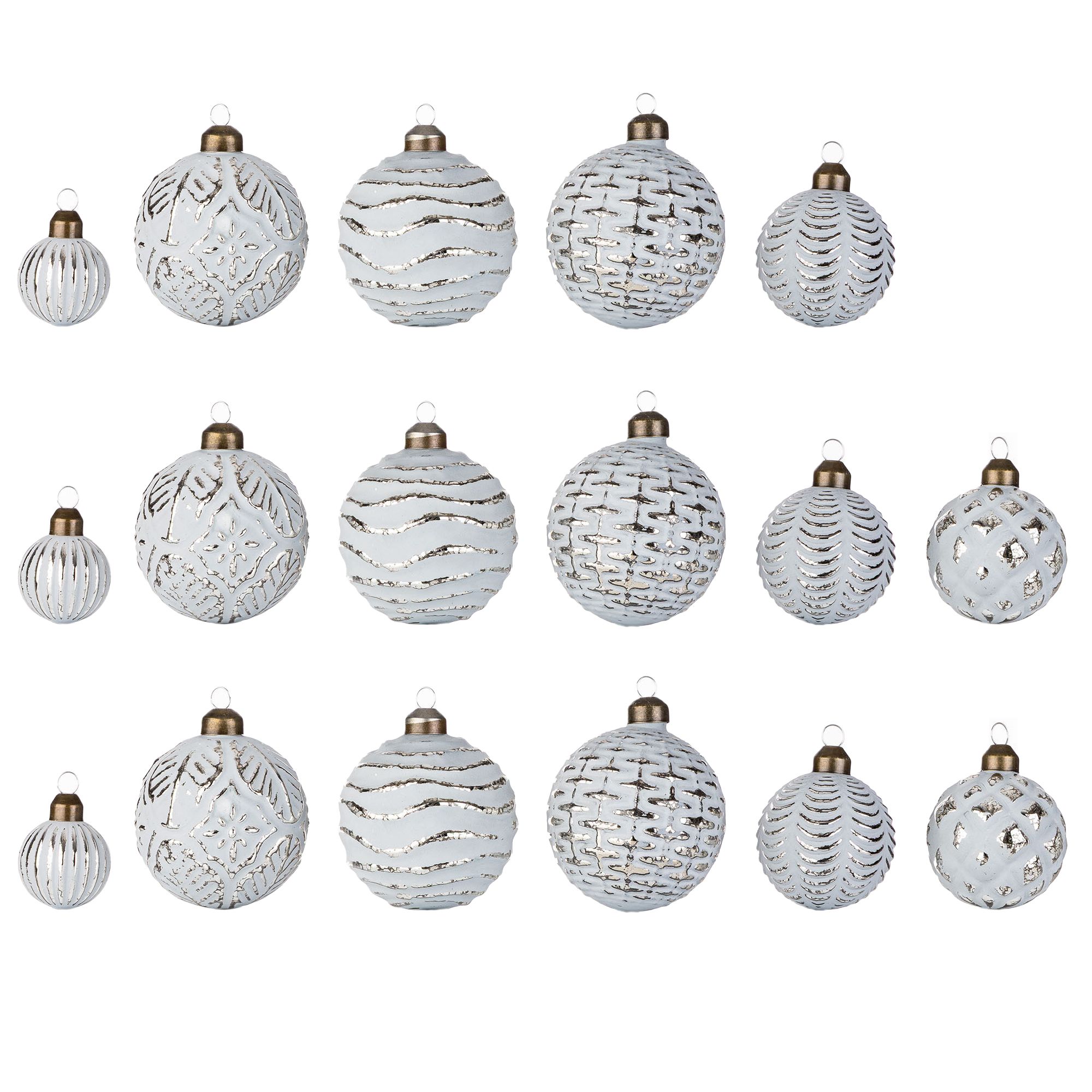 B-Ware ABELLA Xmas Weihnachtskugeln Antik-Optik Sortiment, Glas