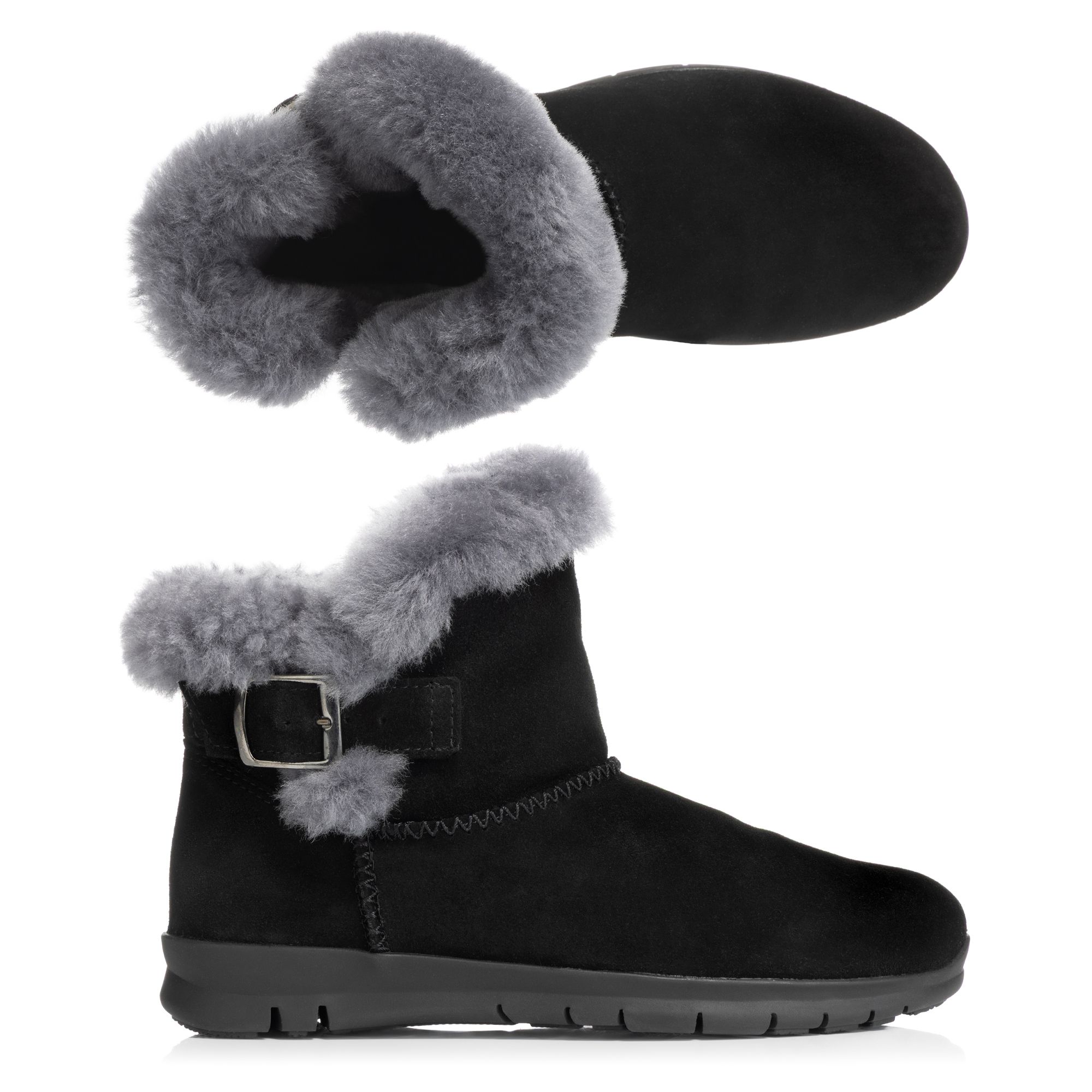 B-Ware VITAFORM Damen-Stiefel Verloursleder Lammfell