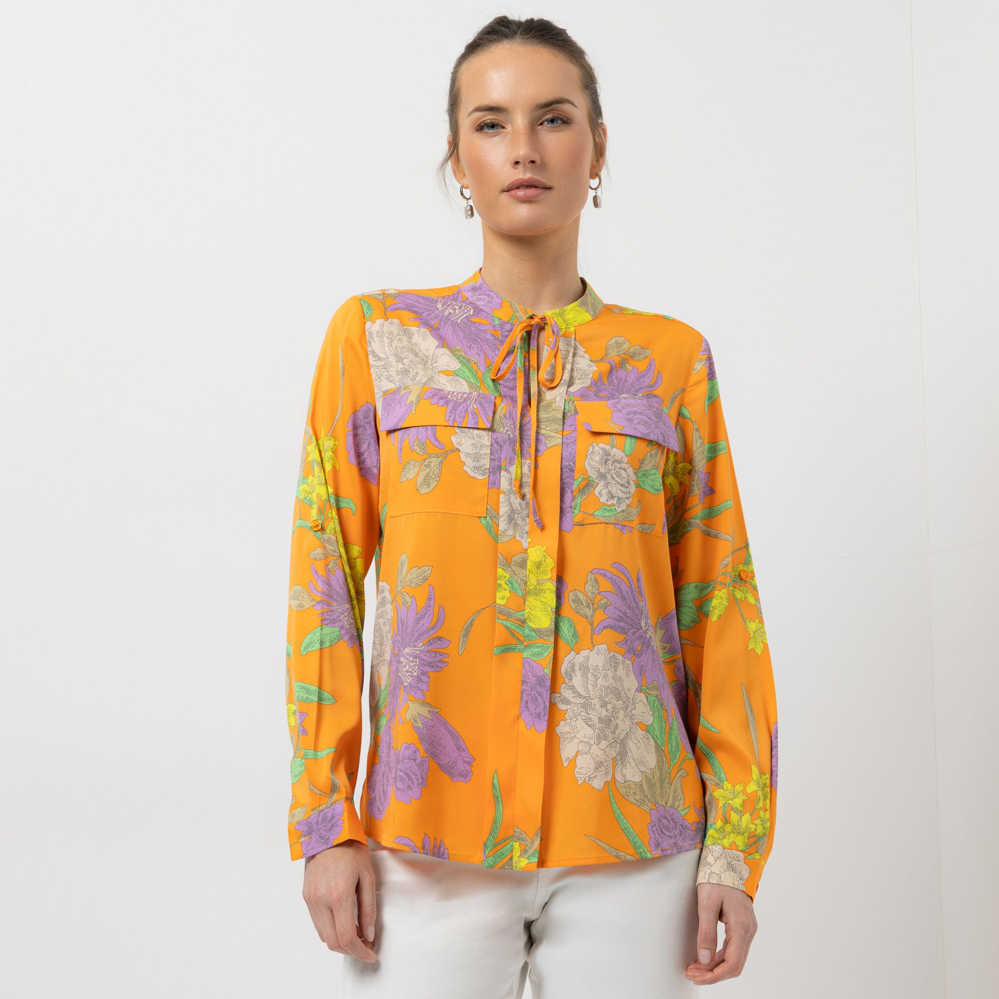 B-Ware STEFFEN SCHRAUT Bluse Bindeband Brusttaschen