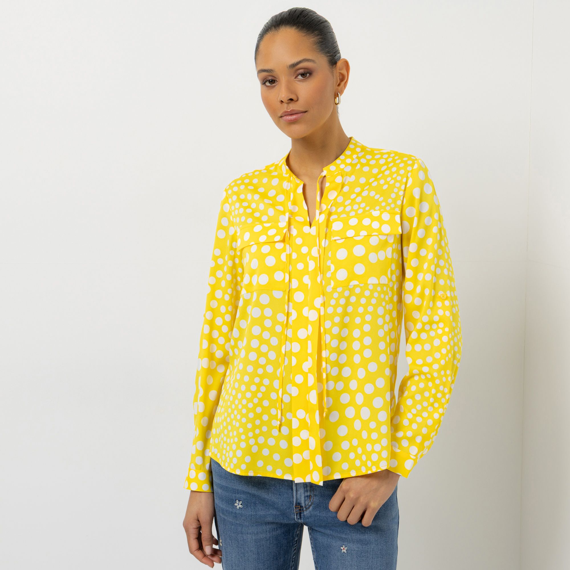 B-Ware STEFFEN SCHRAUT Bluse Bindeband Brusttaschen