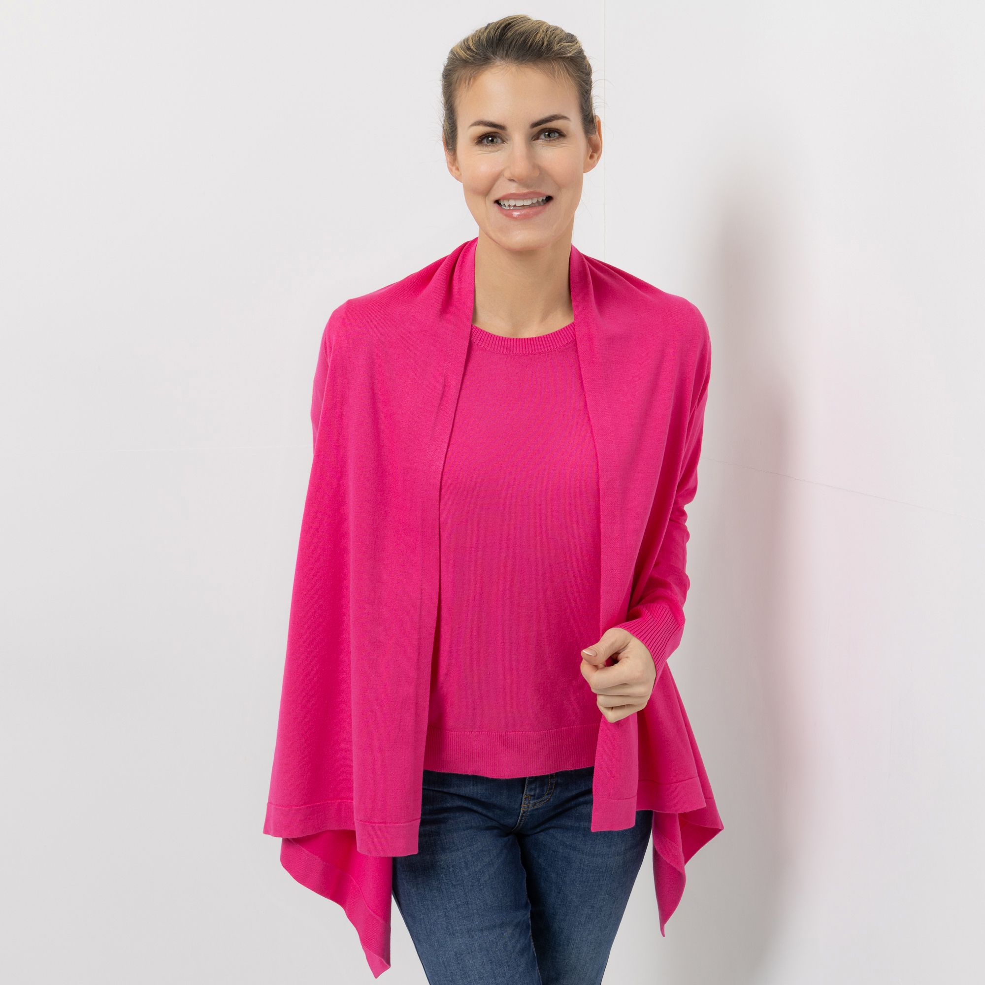 B-Ware ANNA VON GRIESHEIM Cardigan Viskose-Mischung offene Front