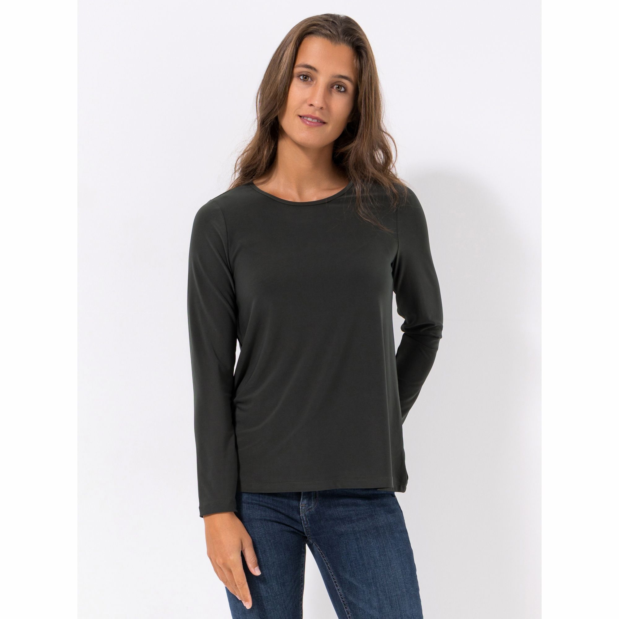 B-Ware KIM & CO. Shirt, Langarm Deluxe Brazil Knit Rundhalsausschnitt