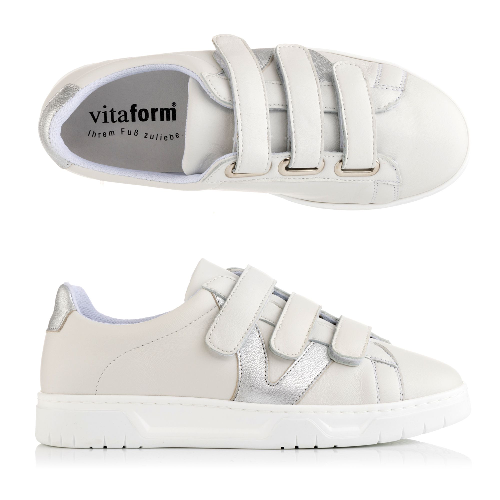 B-Ware VITAFORM Damen- Sneaker Nappaleder 3 Klettverschlüsse