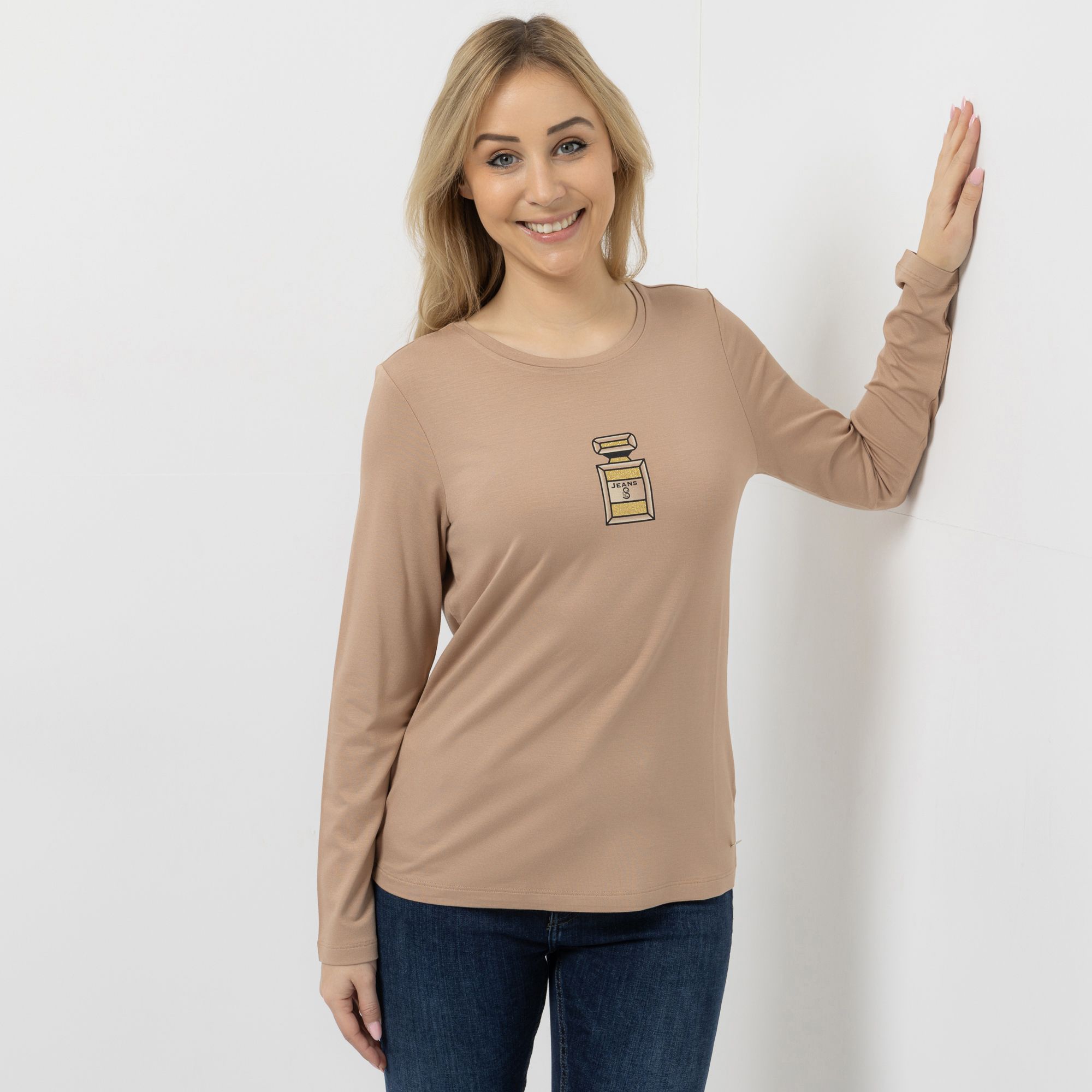 B-Ware STRANDFEIN Shirt, 1/1-Arm Rundhalsausschnitt Flacon-Druck