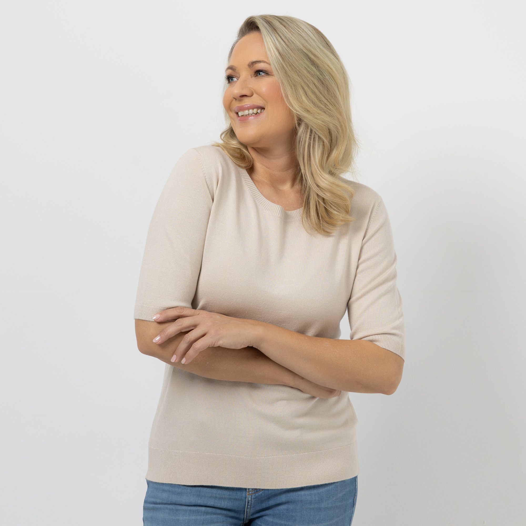 B-Ware ANNA VON GRIESHEIM Pullover langer 1/2-Arm Rundhalsausschnit