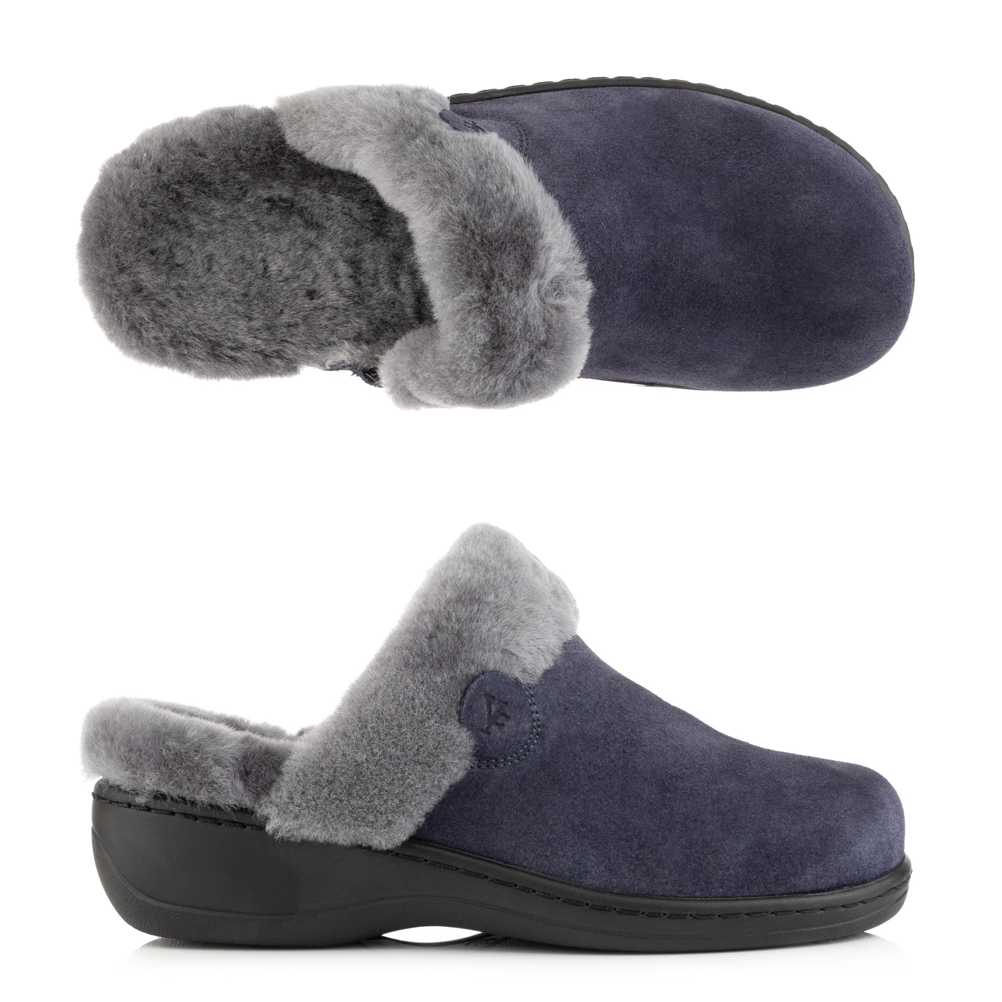 B-Ware VITAFORM Damen-Hausschuh Veloursleder Lammfell gefüttert