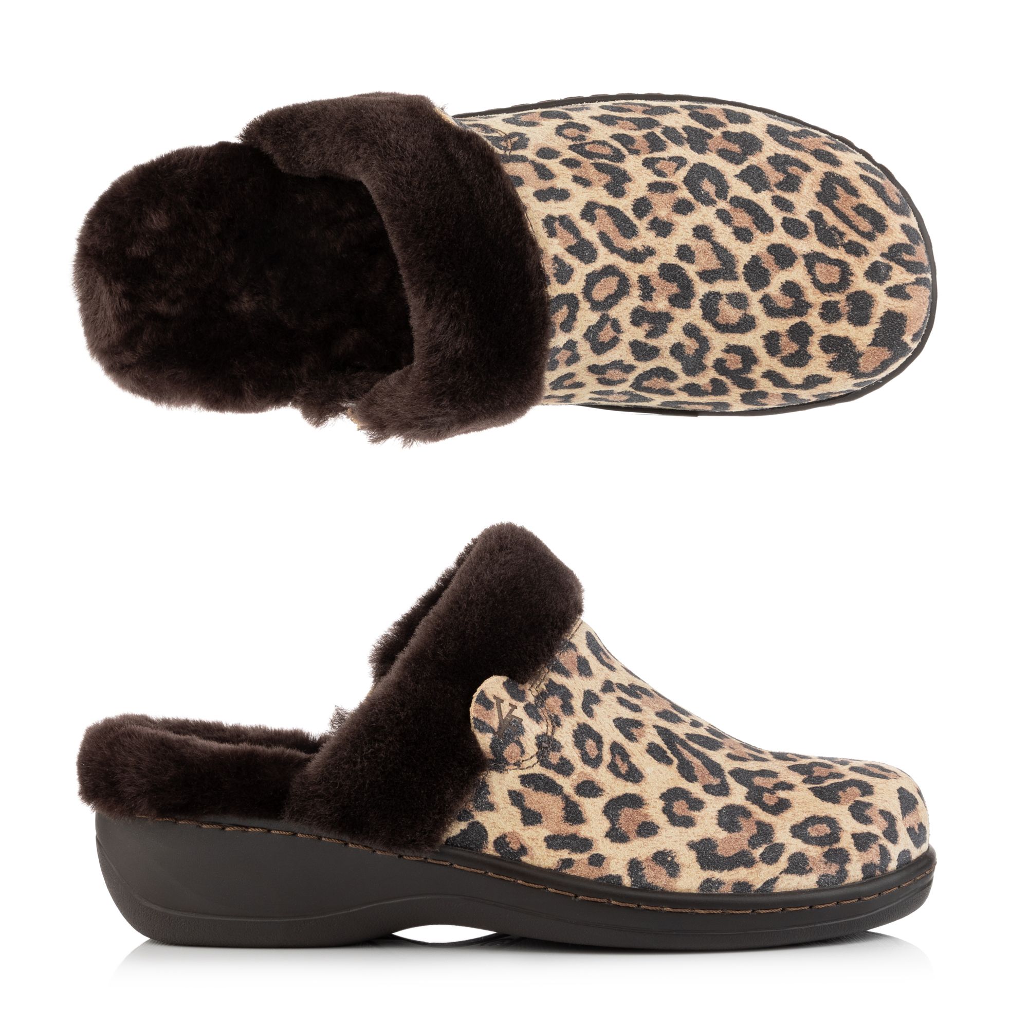 B-Ware VITAFORM Damen-Hausschuh Veloursleder Lammfell gefüttert