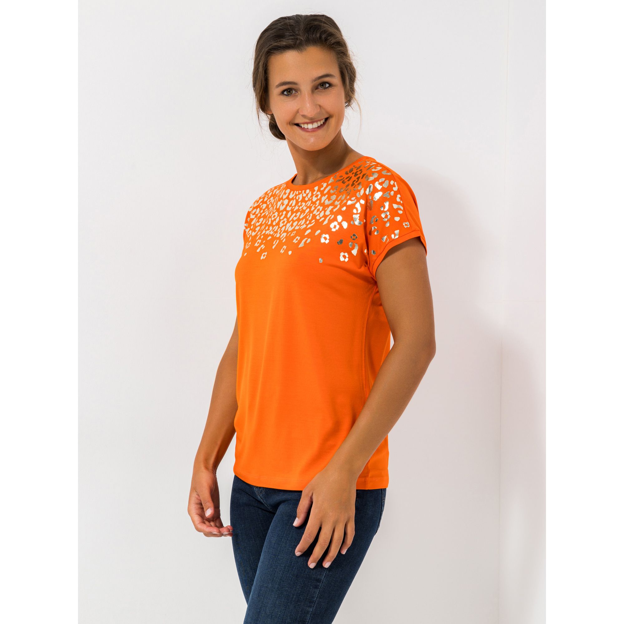 B-Ware VIA MILANO Shirt, 1/2-Arm Rundhalsausschnitt Foliendruck