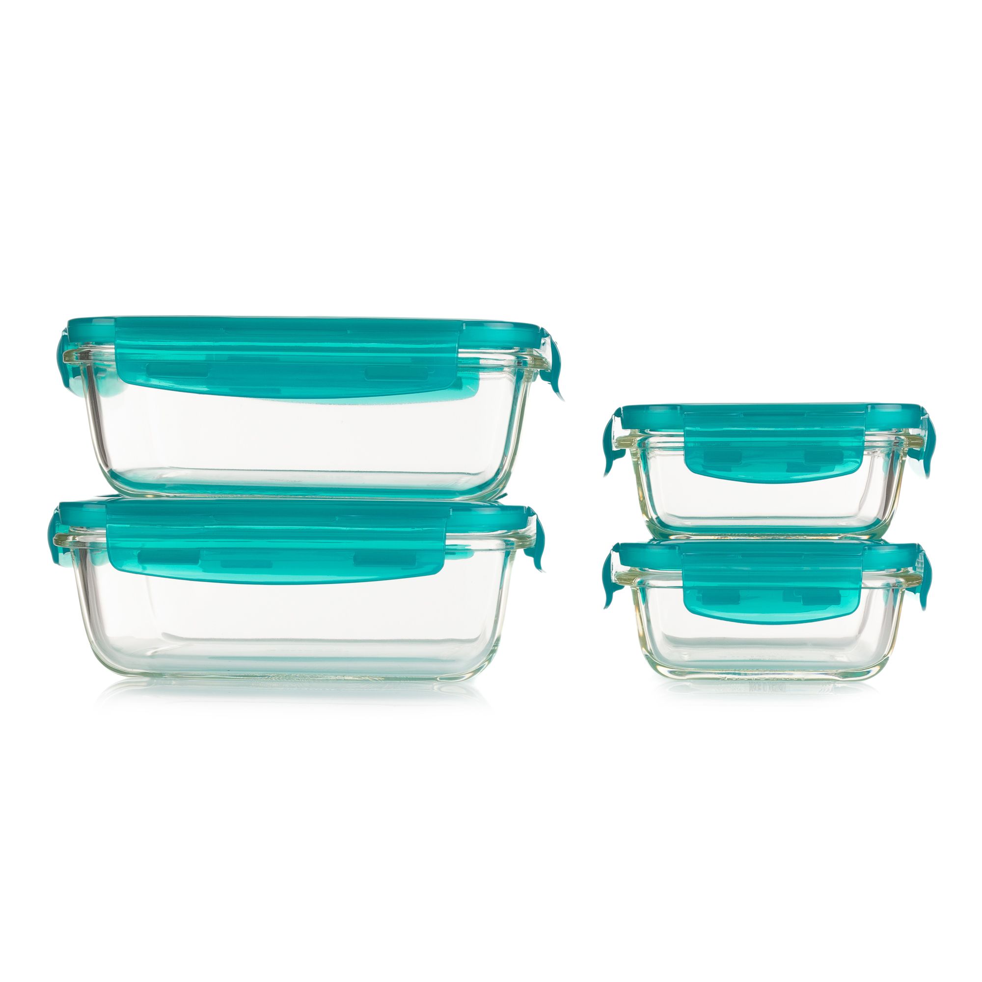 B-Ware LocknLock Frischhaltedosen-Set Borosilikatglas 4tlg. 1,38L Gesamtvolumen