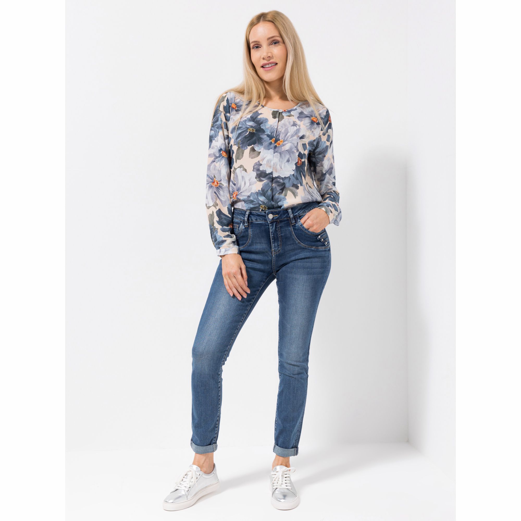 B-Ware DINE 'N' DANCE Jeanshose Salsa 5-Pocket-Style Strassdekoration