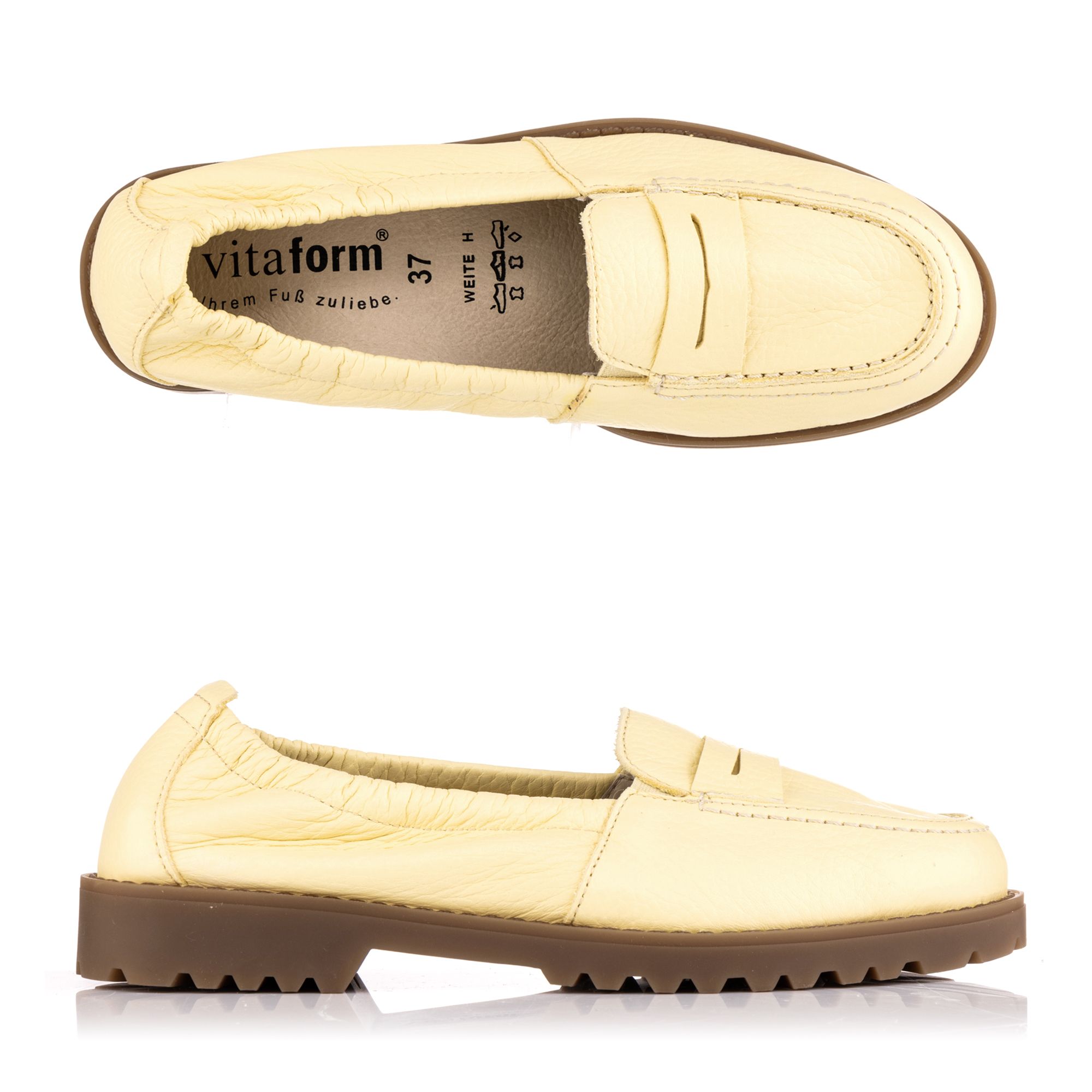 B-Ware VITAFORM Damen- Slipper Hirschleder Trense