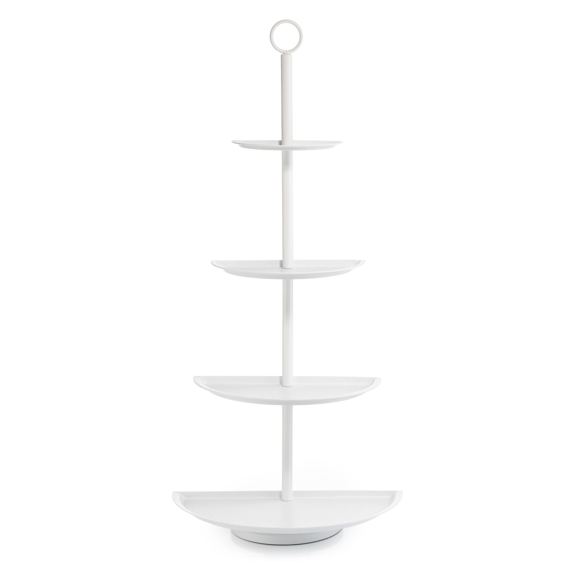 B-Ware ABELLA Casa Etagere halbrund Hammerschlag-Optik 4 Etagen