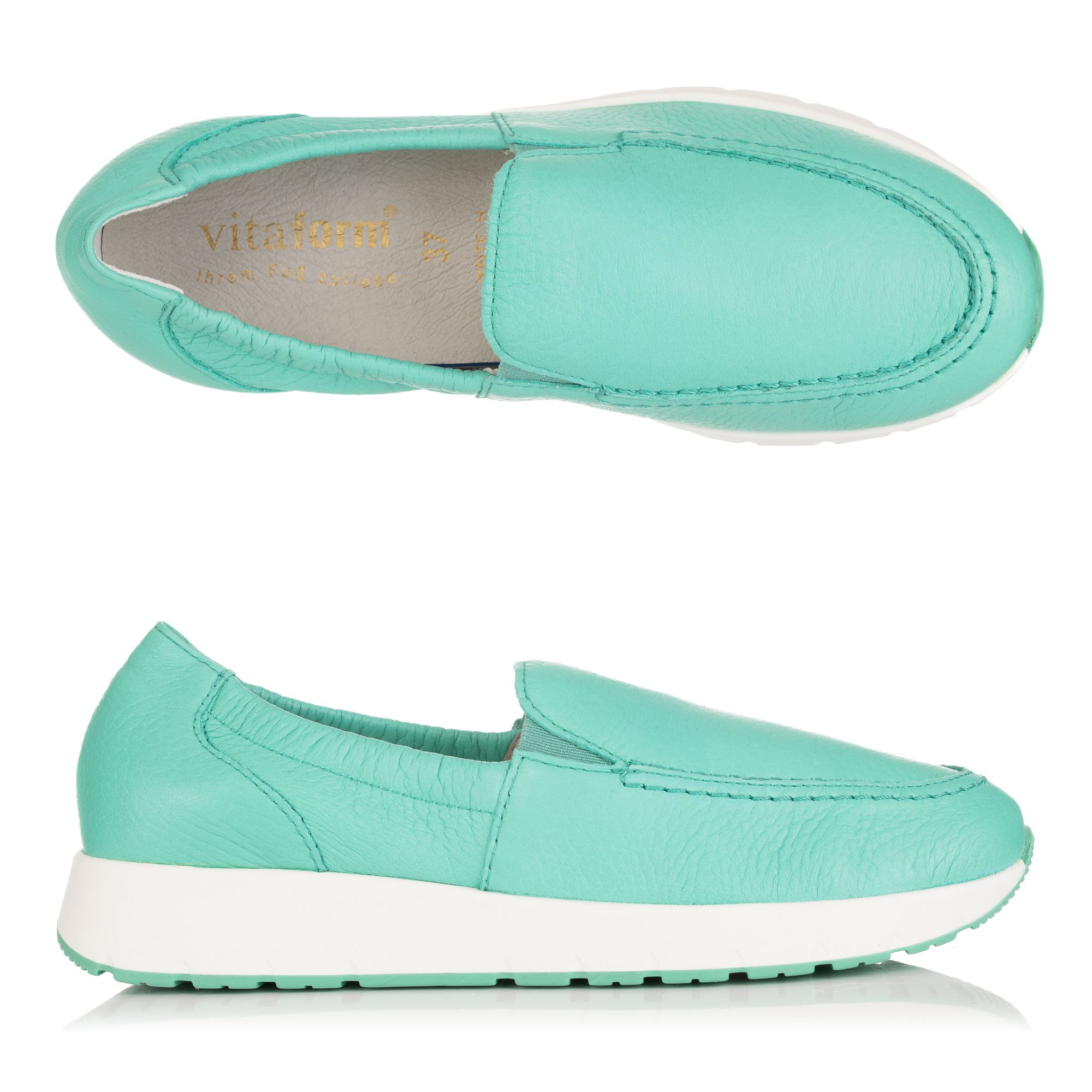 B-Ware VITAFORM Damen- Slipper Hirschleder Gummizüge