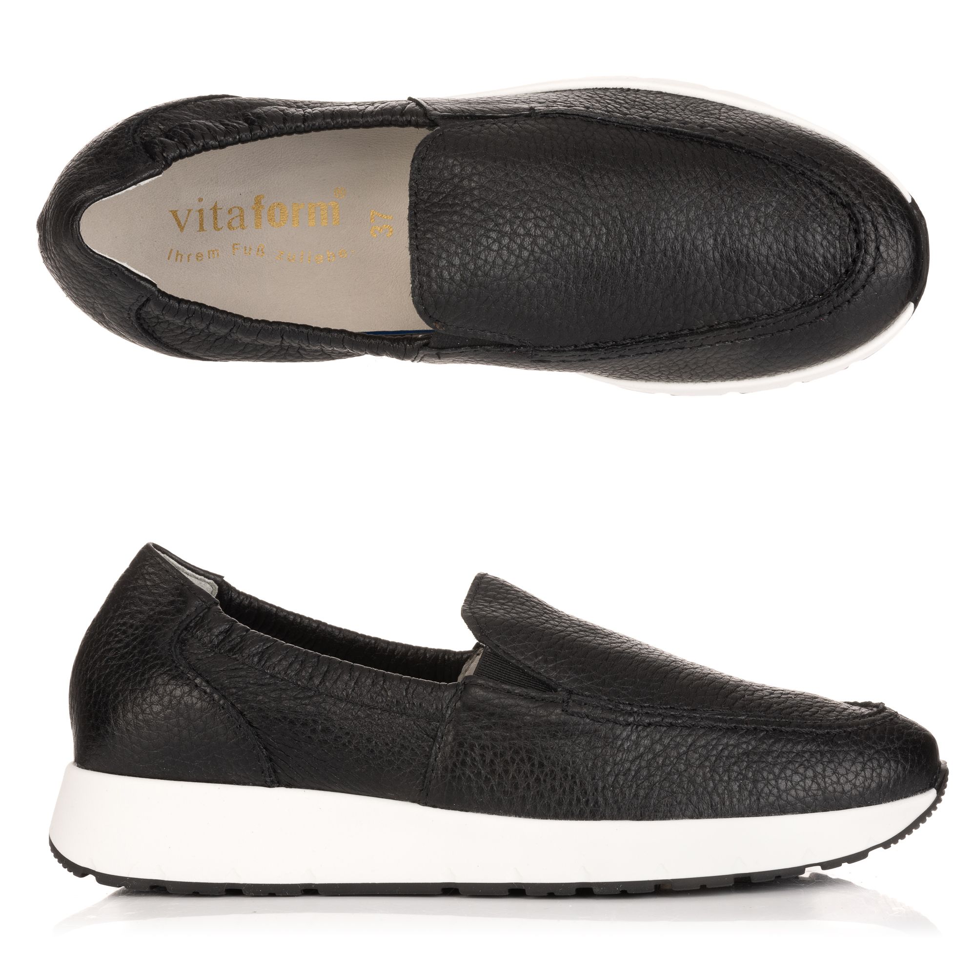 B-Ware VITAFORM Damen- Slipper Hirschleder Gummizüge