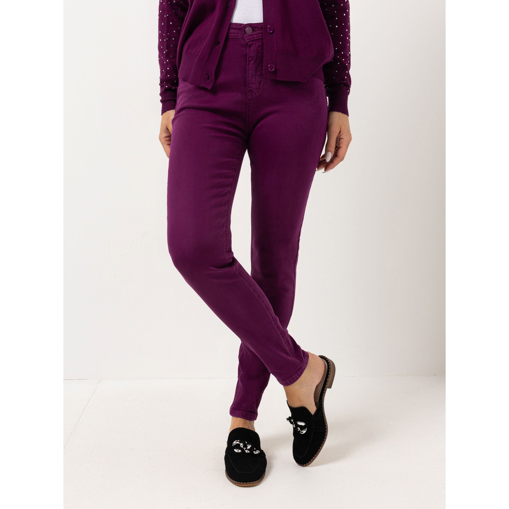 B-Ware VIA MILANO Jeans, knöchellang 5-Pocket-Style schmales Bein