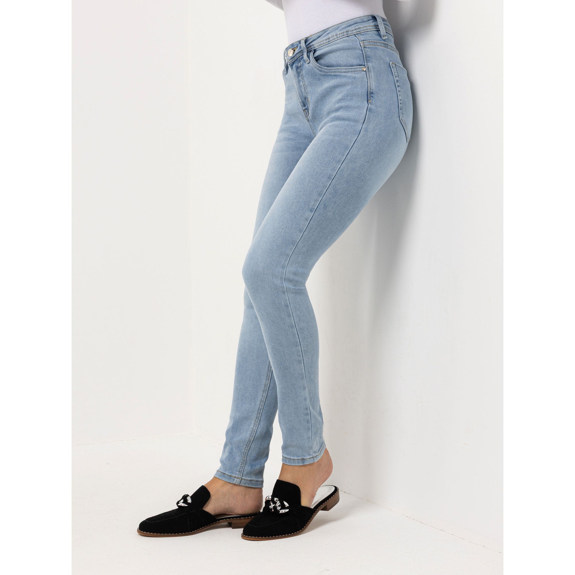 B-Ware VIA MILANO Jeans, knöchellang 5-Pocket-Style schmales Bein