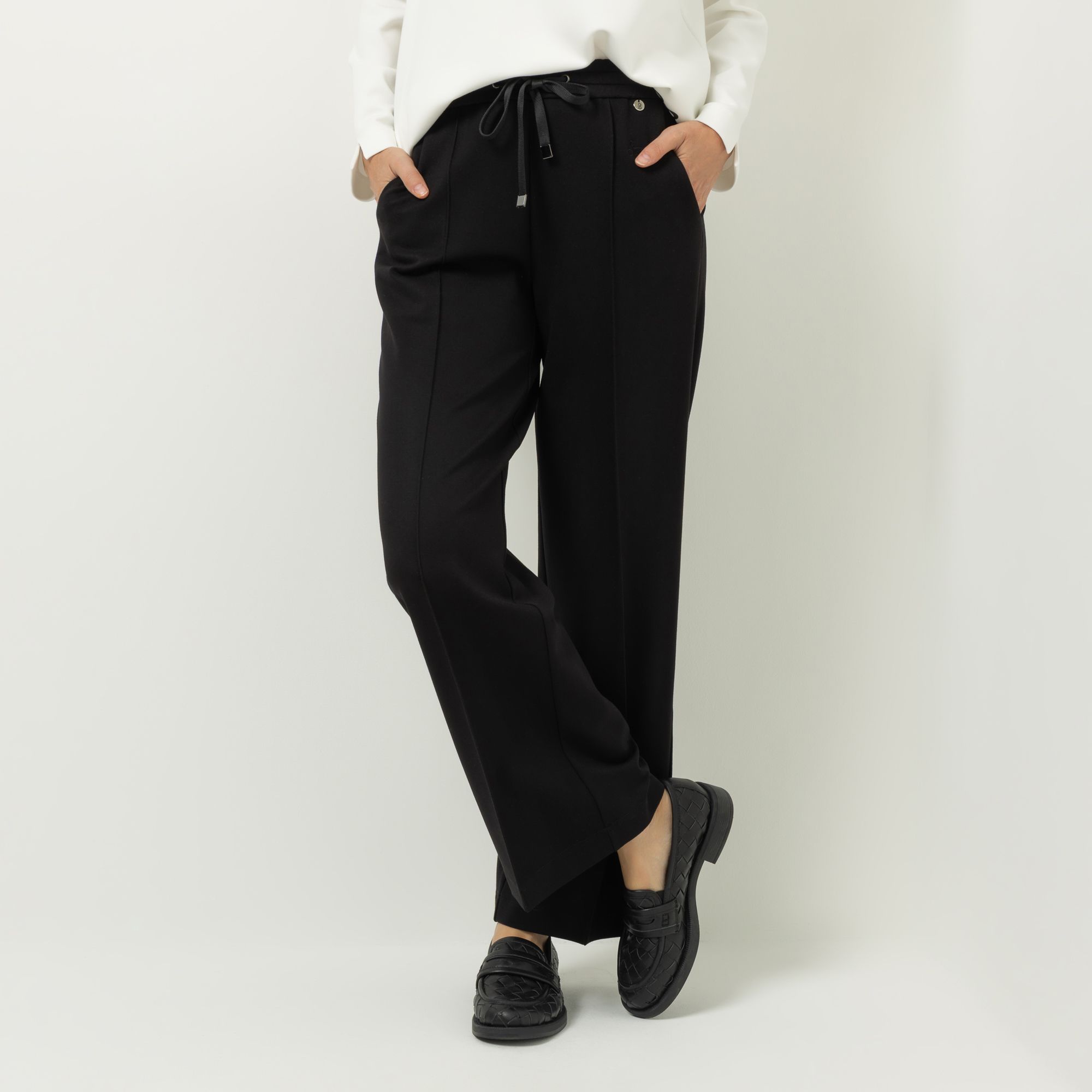 B-Ware STRANDFEIN Punto-Hose, elastisch Rundumdehnbund Logo-Stickerei