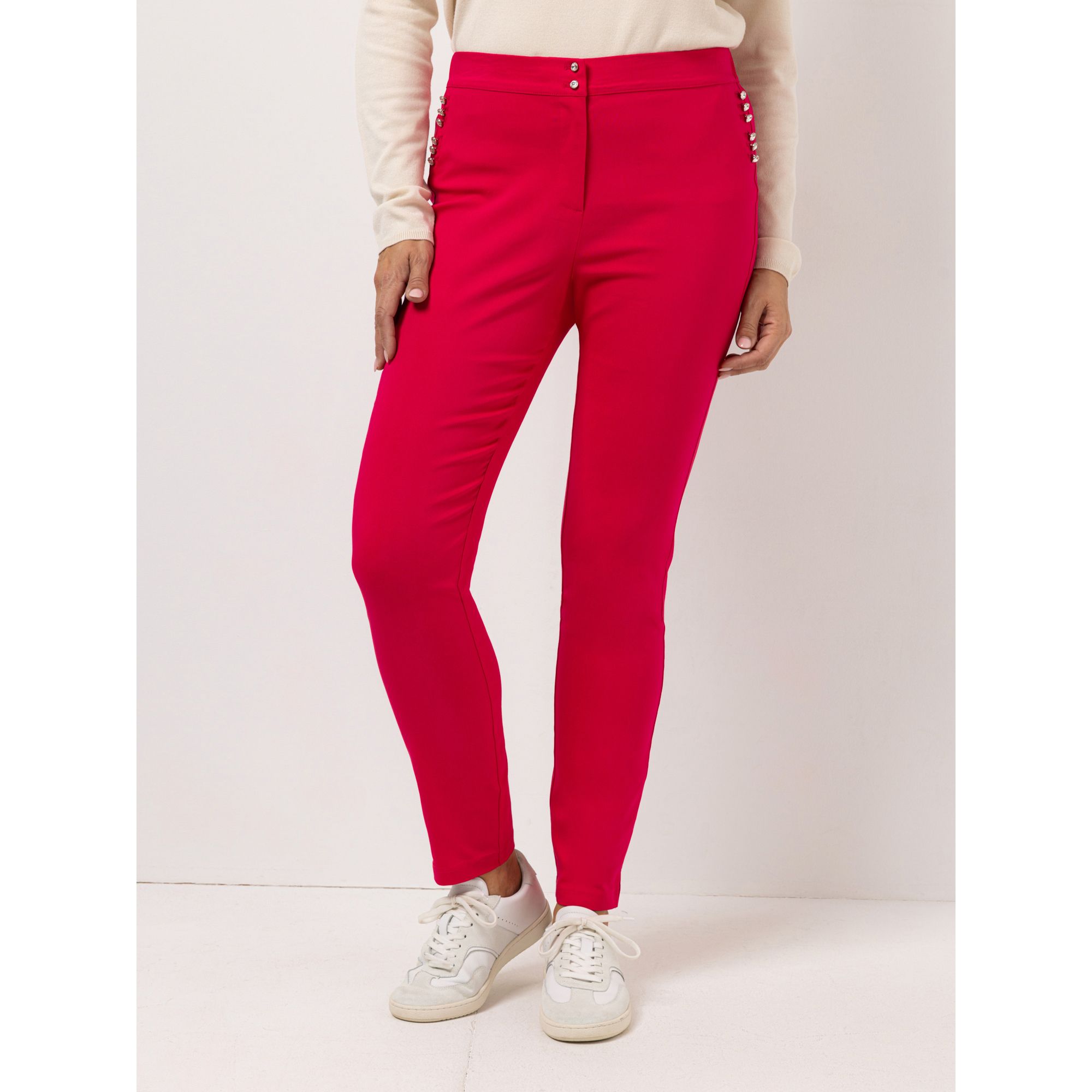 B-Ware KILIAN KERNER SENSES Hose, knöchellang elastische Ware Strassknöpfe