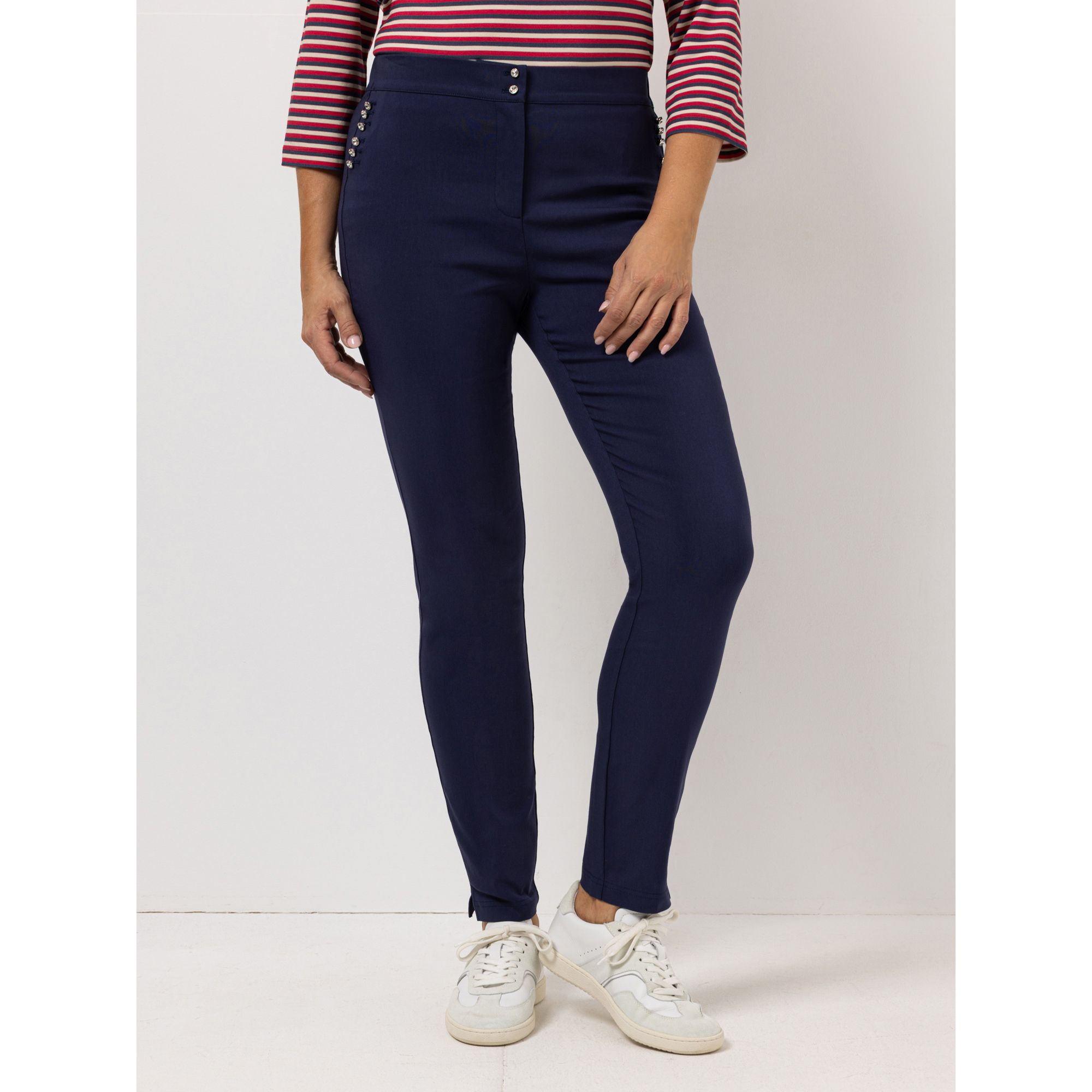 B-Ware KILIAN KERNER SENSES Hose, knöchellang elastische Ware Strassknöpfe