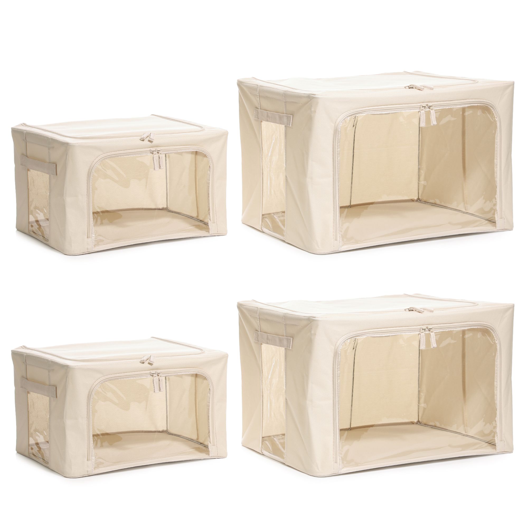 B-Ware AQURAT Aufbewahrungsboxen mit XL-Sichtfenster stapelbar, 2 Größen