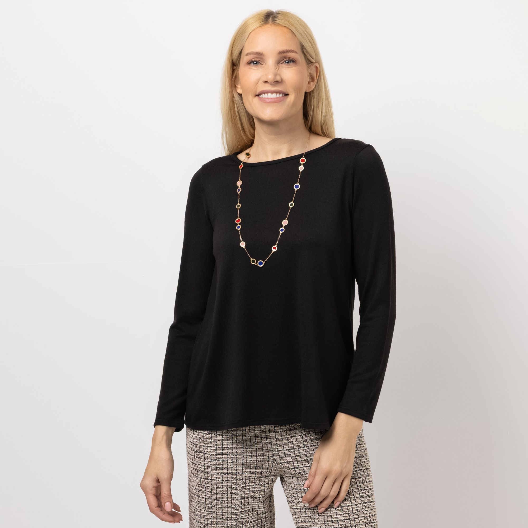 B-Ware KIM & CO. Shirt, Langarm Soft Touch Jersey Rundhalsausschnitt