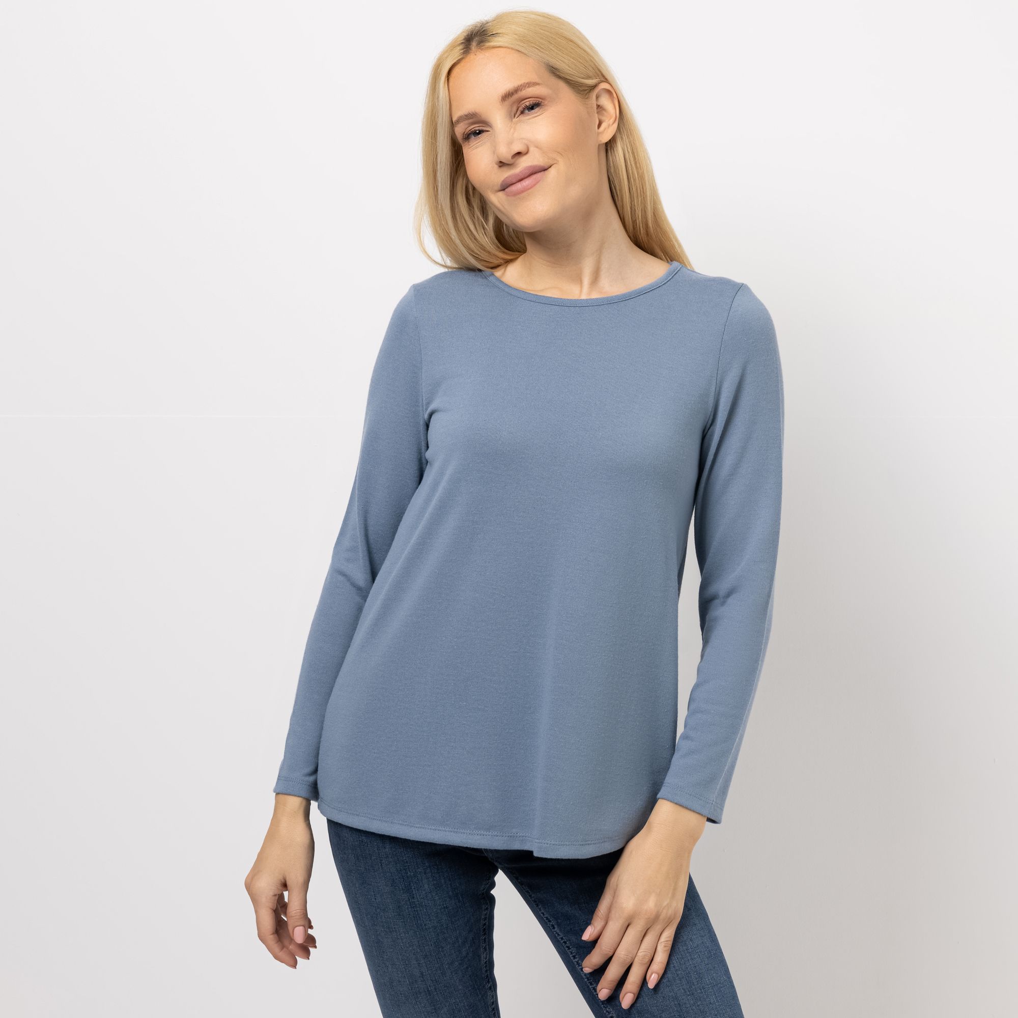 B-Ware KIM & CO. Shirt, Langarm Soft Touch Jersey Rundhalsausschnitt