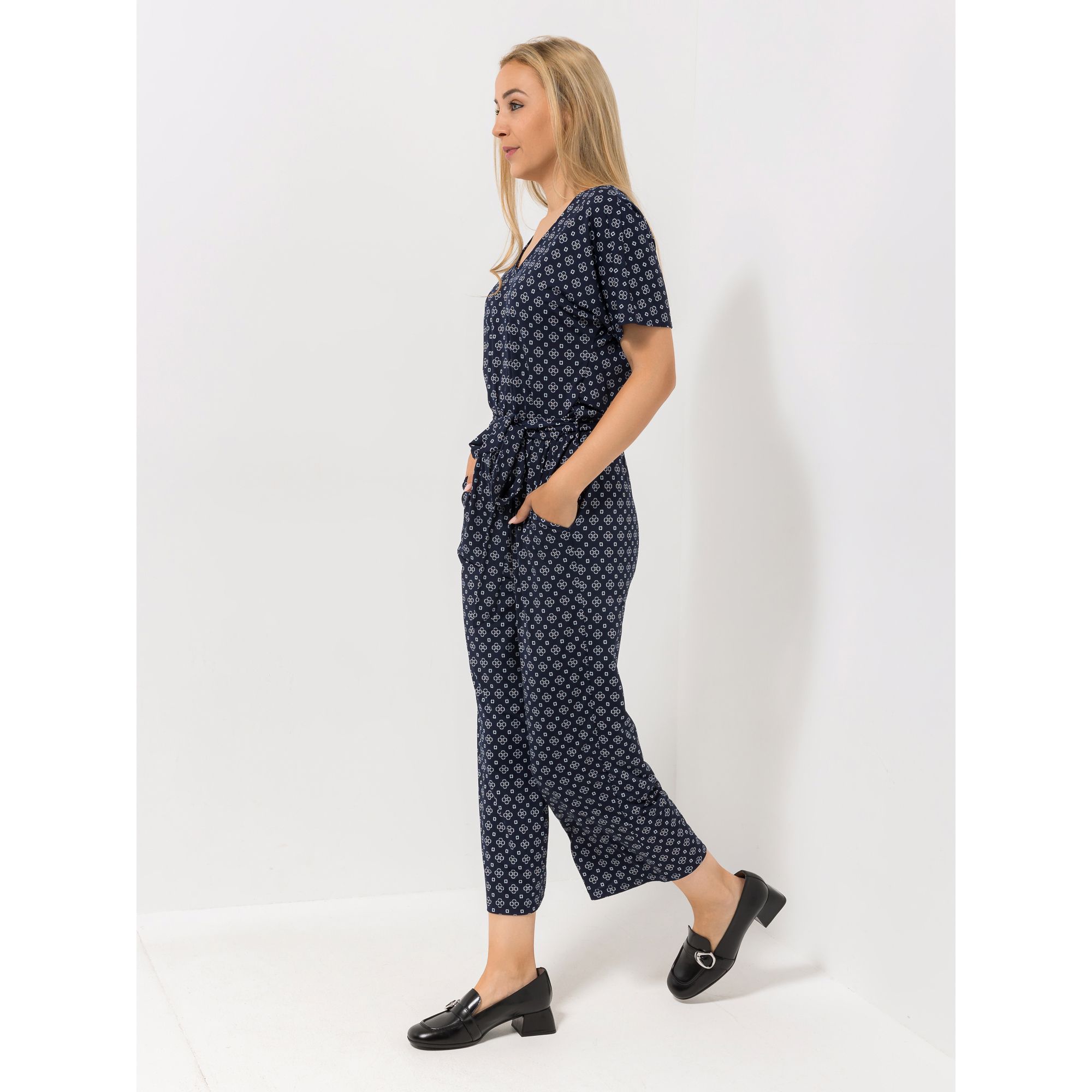 B-Ware KIM & CO. Jumpsuit, 1/2-Arm Brazil Knit Jersey 2 Eingrifftaschen
