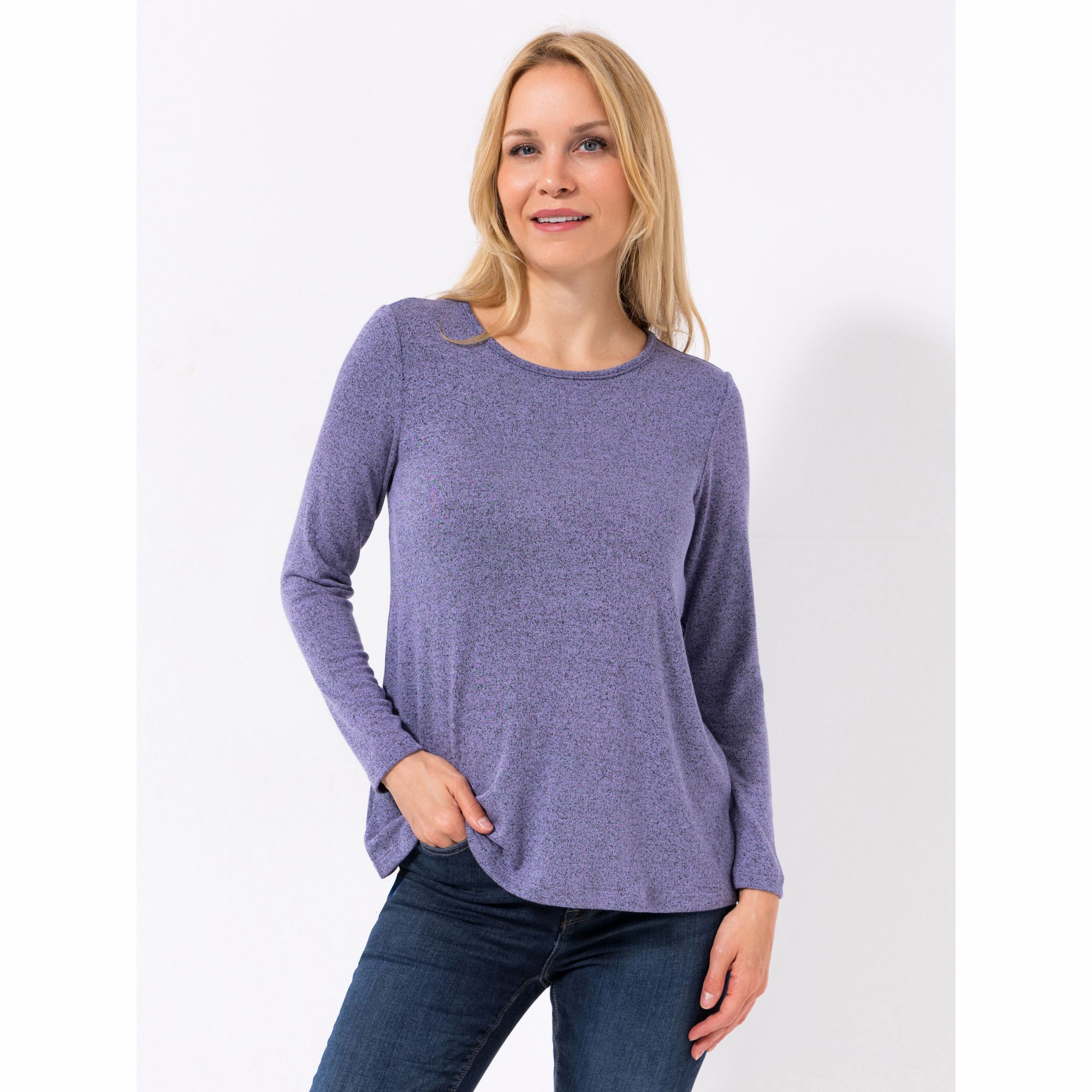 B-Ware KIM & CO. Shirt, Langarm Feinstrick Optik Rundhalsausschnitt