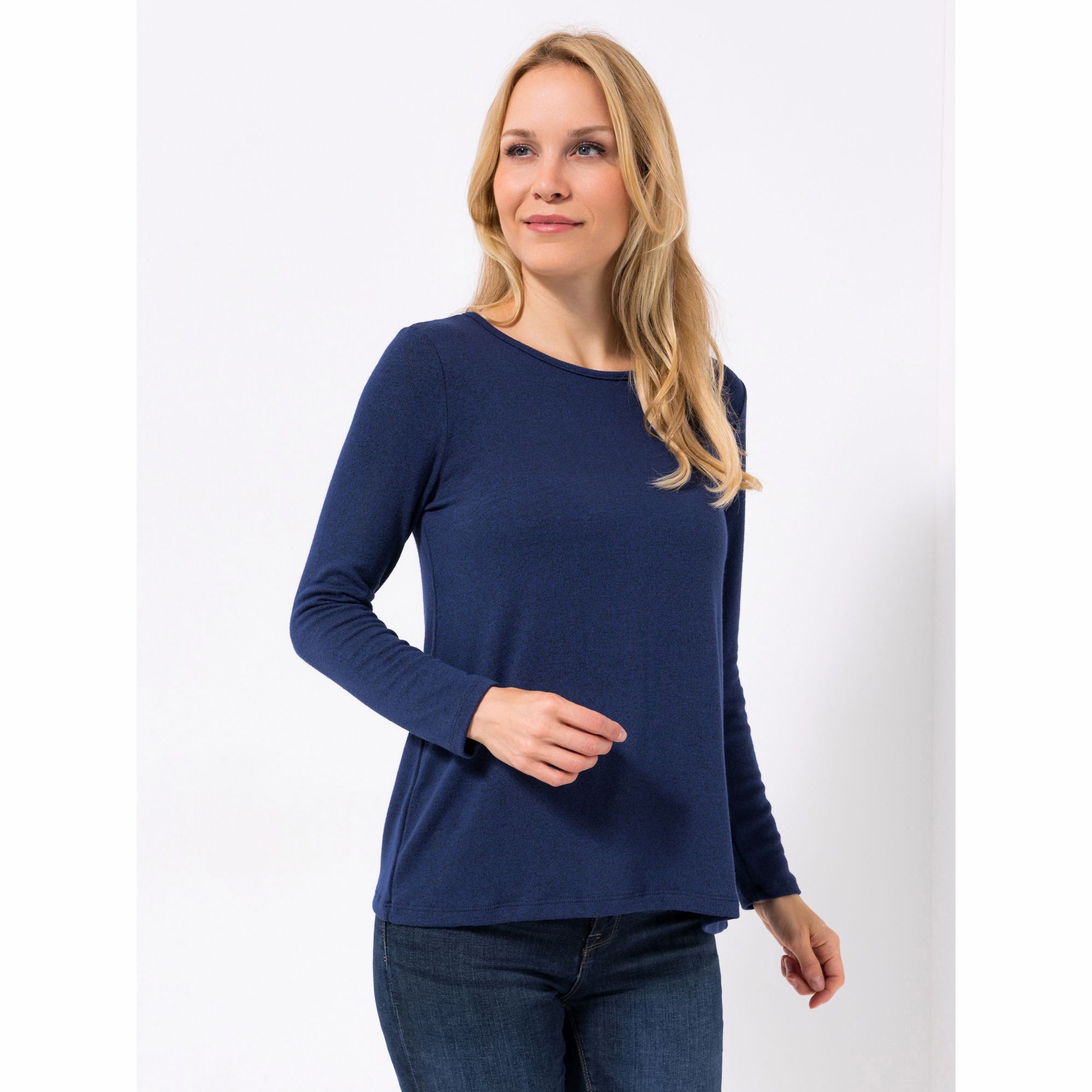 B-Ware KIM & CO. Shirt, Langarm Feinstrick Optik Rundhalsausschnitt