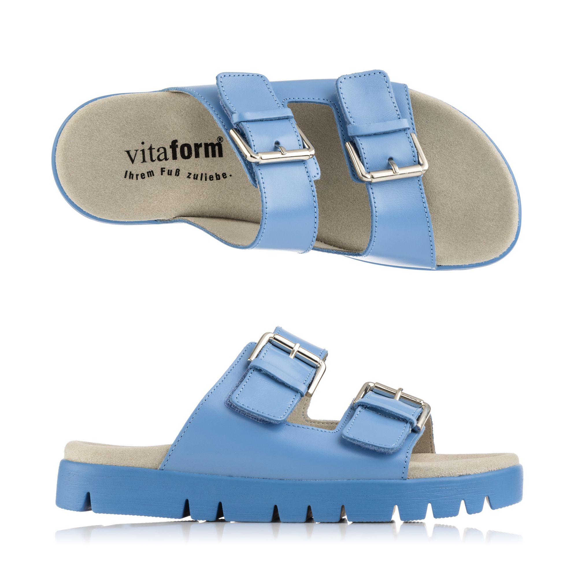 B-Ware VITAFORM Damen- Pantolette Softnappa 2 Klettverschlüsse