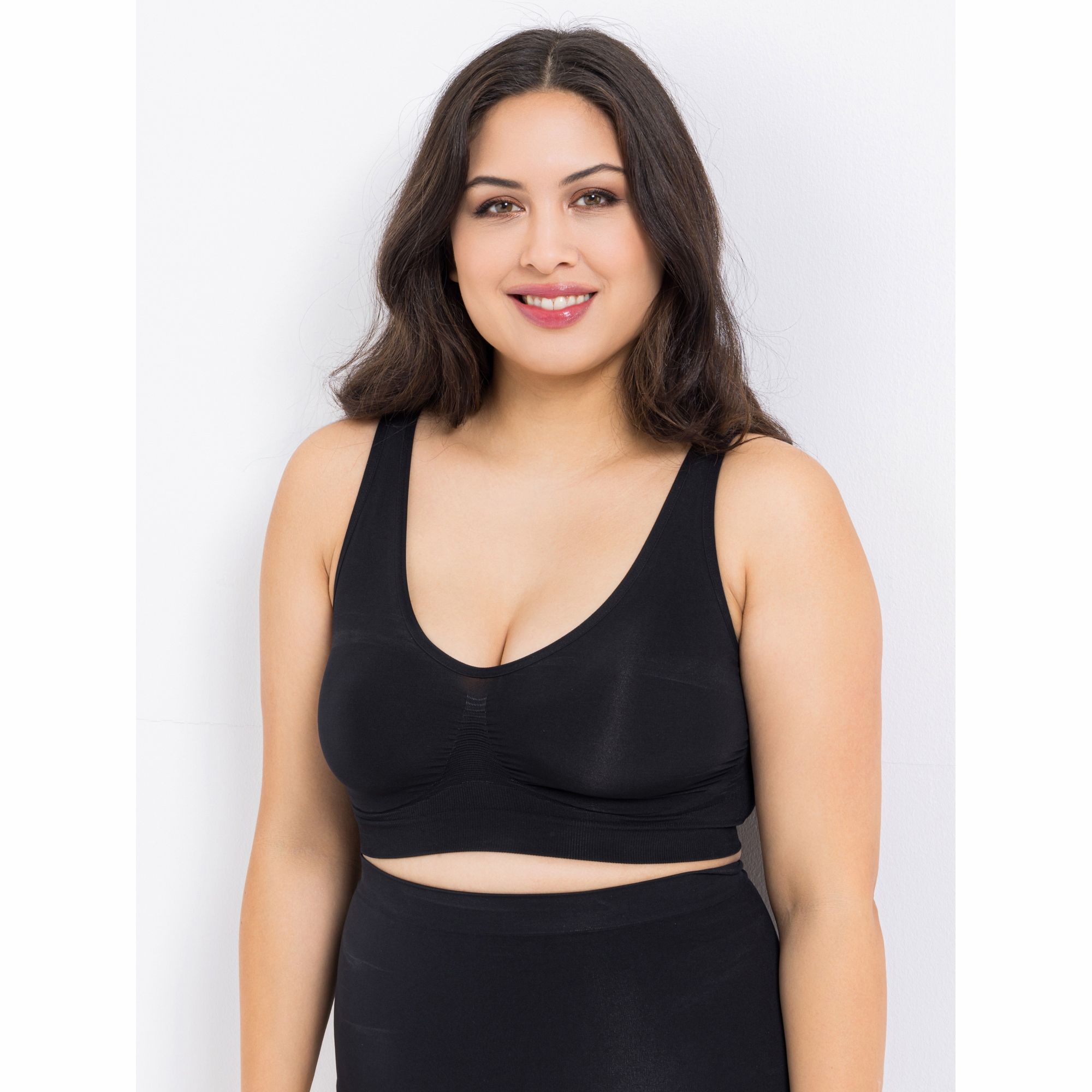 B-Ware VIA MILANO Lingerie Seamless-Bustier Spitzen-Details