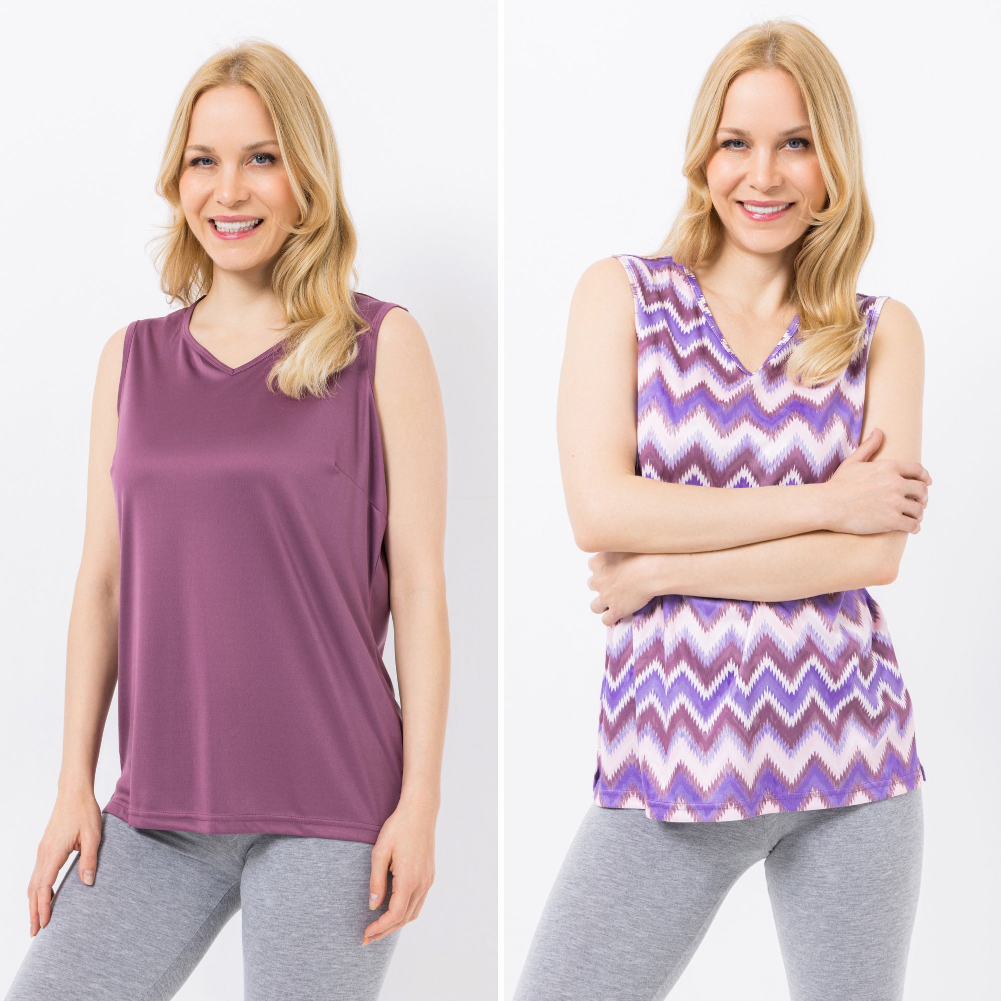 B-Ware JERYMOOD HOMEWEAR 2 Tops Mikrofaser 1x bedruckt