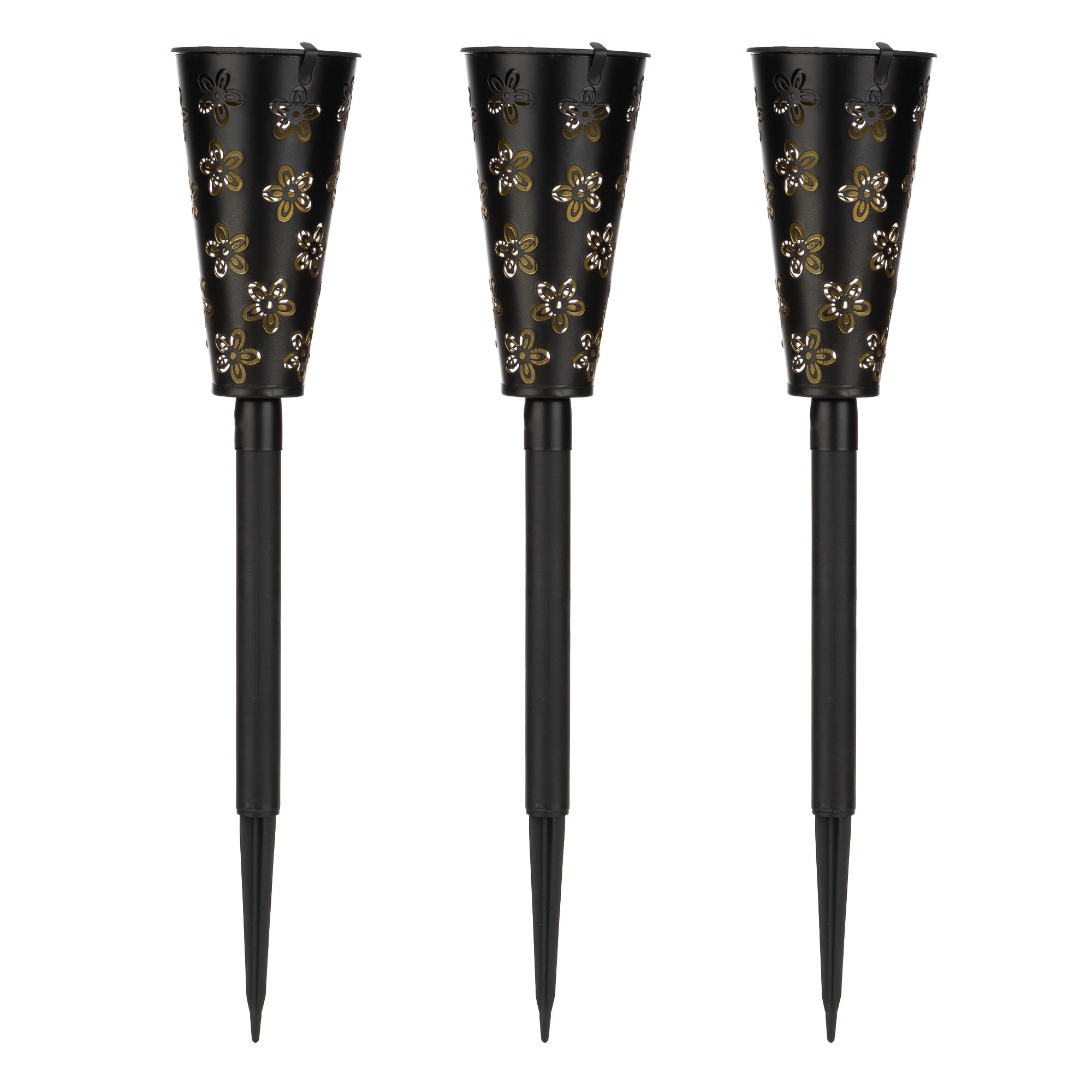 B-Ware LUMIDA Garden 3 Solar-Gartenstecker Blumen Cut-Outs Farbauswahl