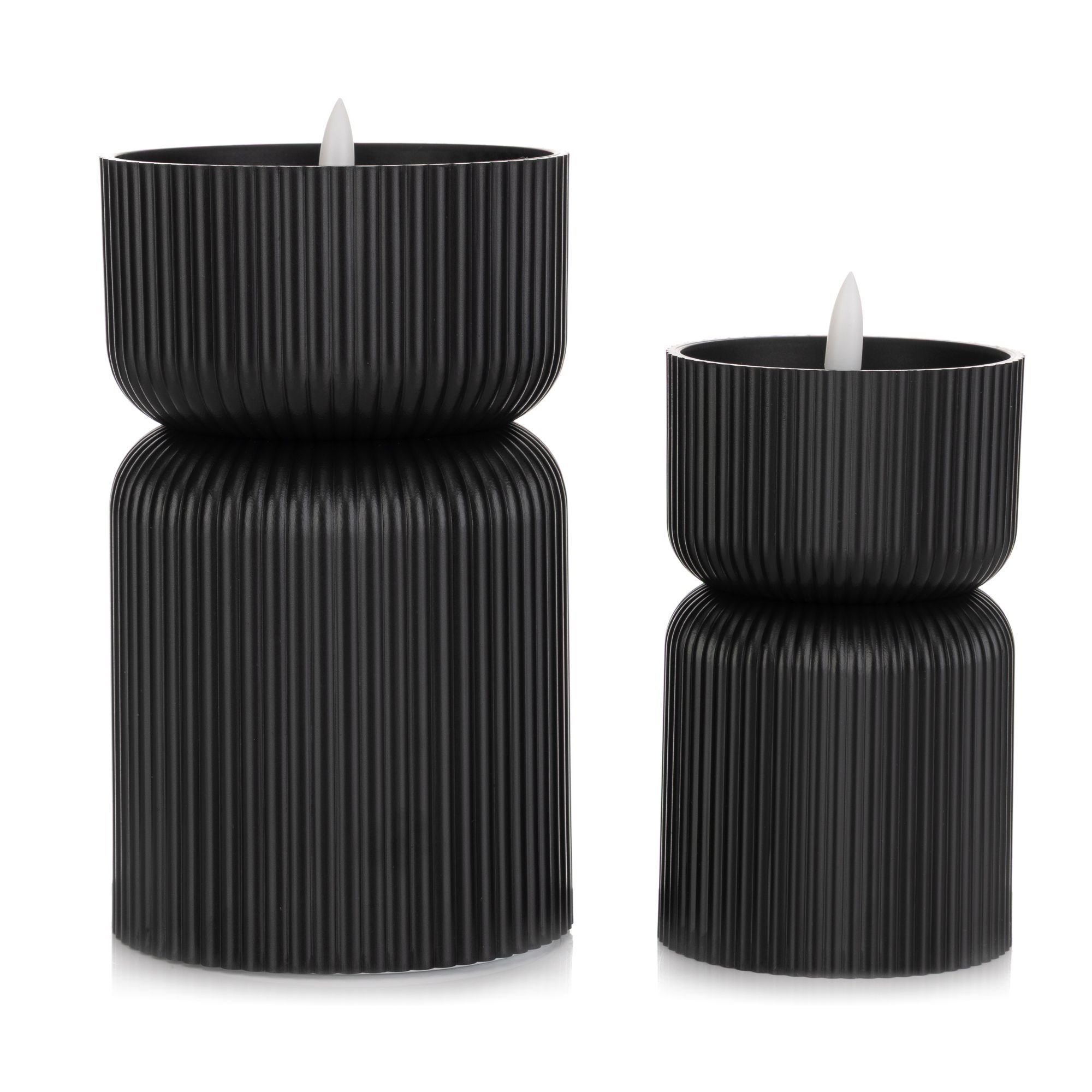 B-Ware ELAMBIA outdoor 2 LED-Designkerzen Wachsspiegel-Optik Flamme Luma, Timer