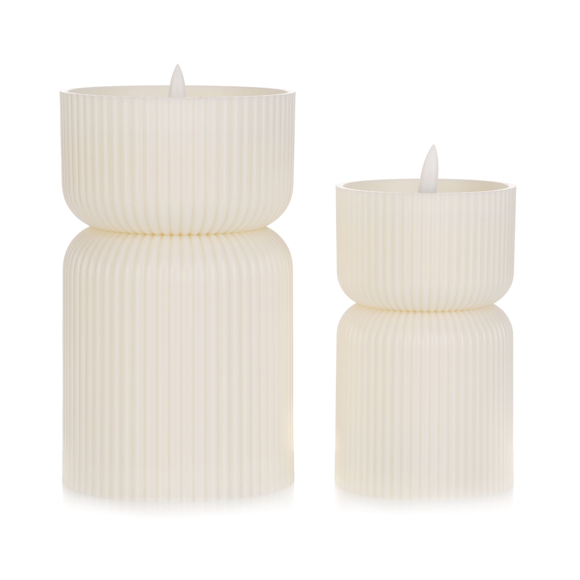 B-Ware ELAMBIA outdoor 2 LED-Designkerzen Wachsspiegel-Optik Flamme Luma, Timer