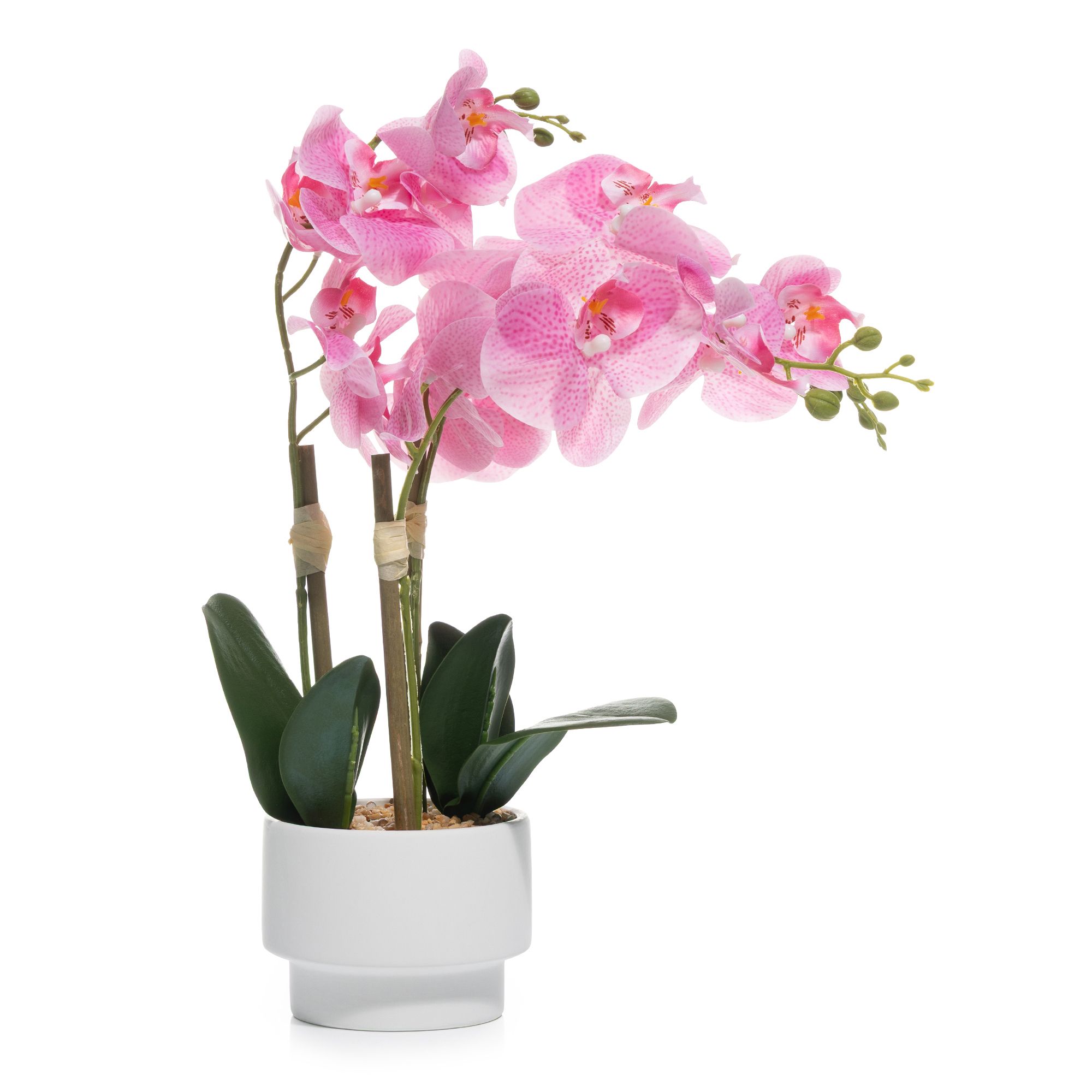 B-Ware LUMIDA Flora künstliche Orchidee Realtouch-Blüten Keramik-Topf