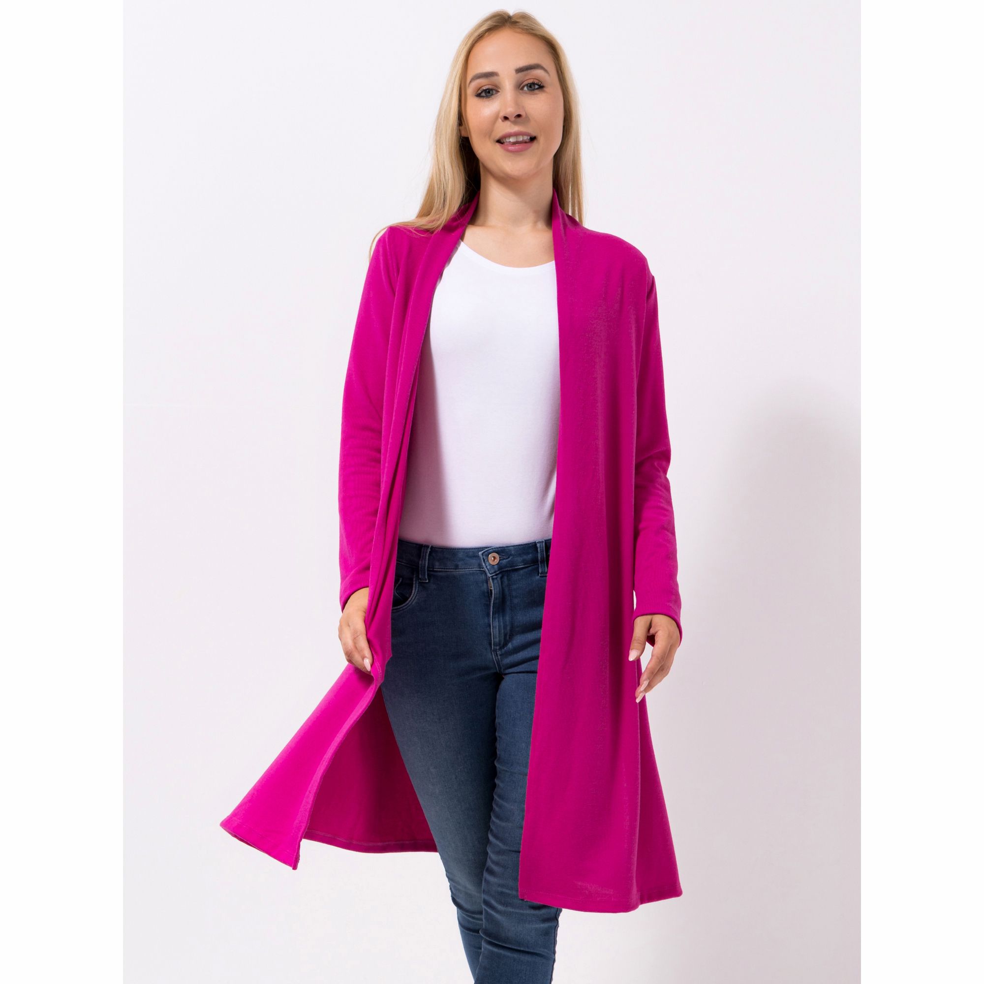 B-Ware KIM & CO. Cardigan, Langarm Soft Touch Jersey offene Front