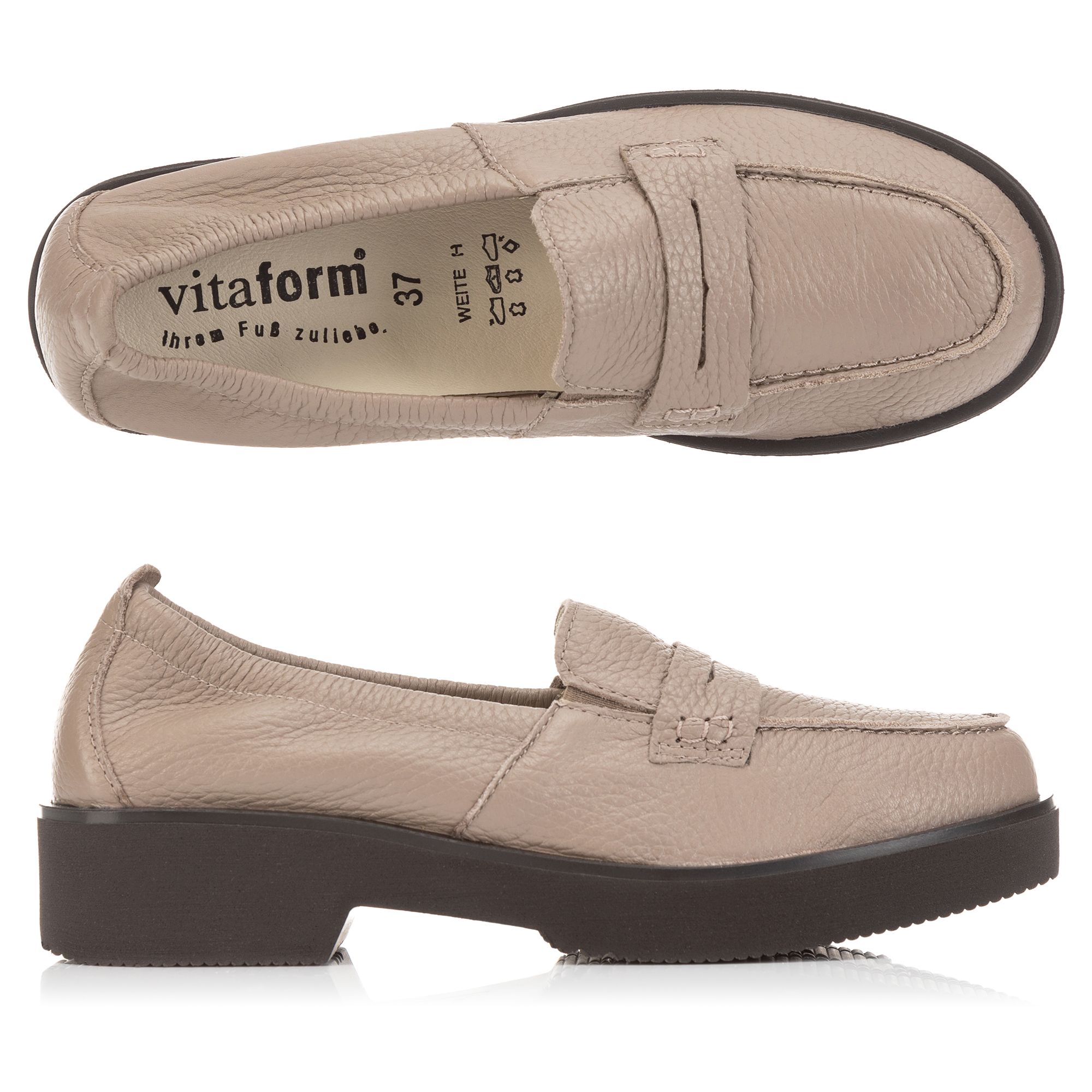B-Ware VITAFORM Damen-Slipper Hirschleder Shock Absorber