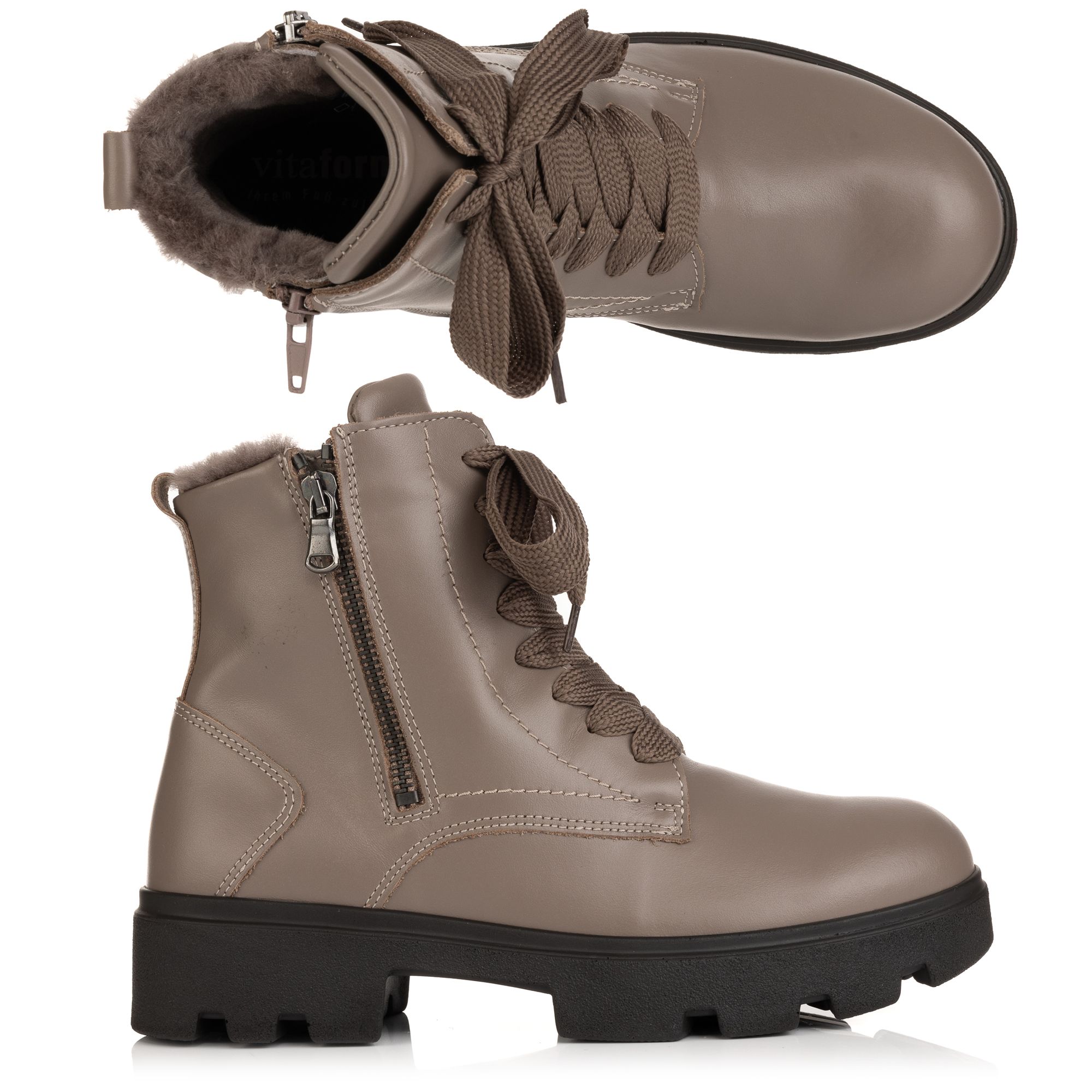 B-Ware VITAFORM Damen-Stiefelette echt Leder Lammfell gefüttert