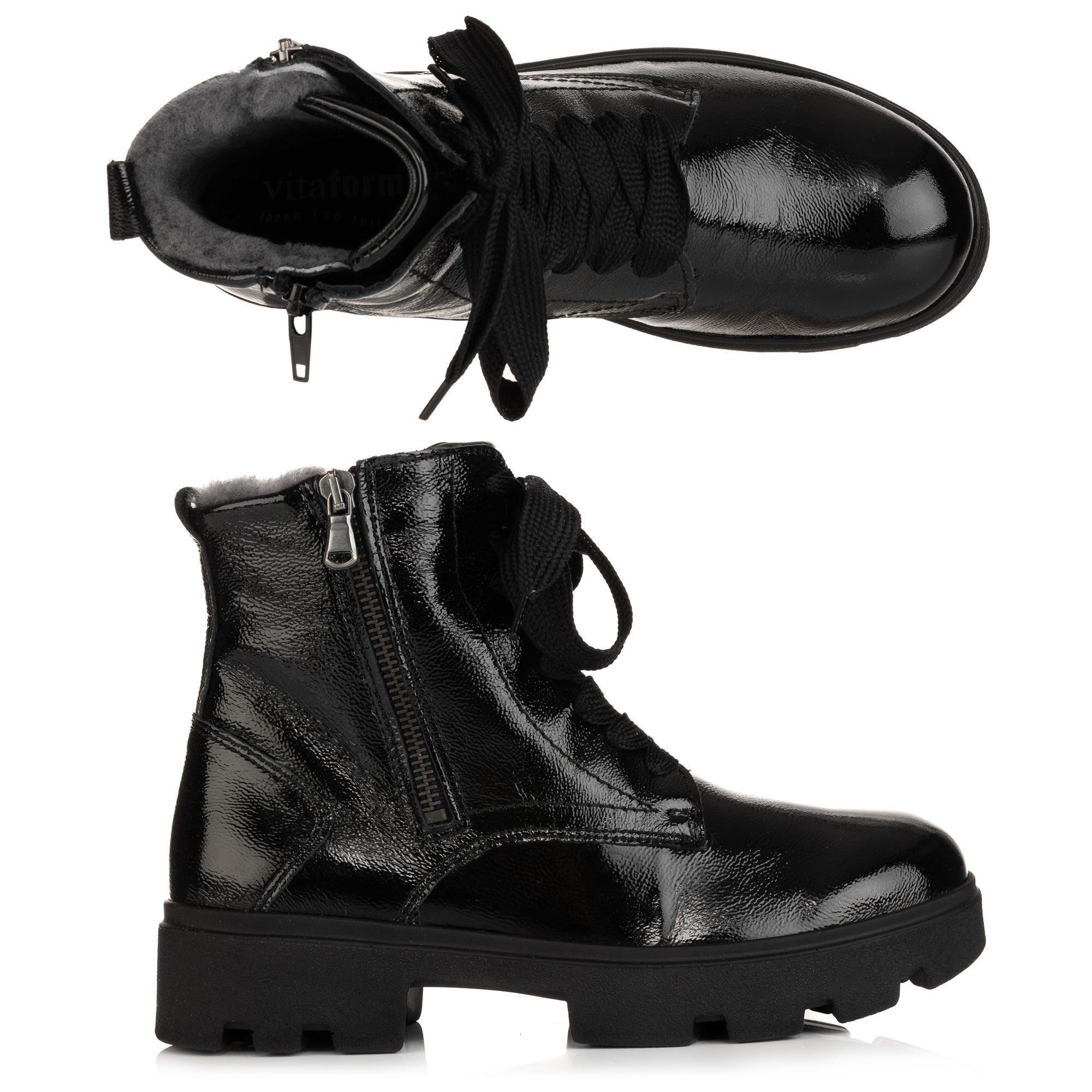 B-Ware VITAFORM Damen-Stiefelette echt Leder Lammfell gefüttert