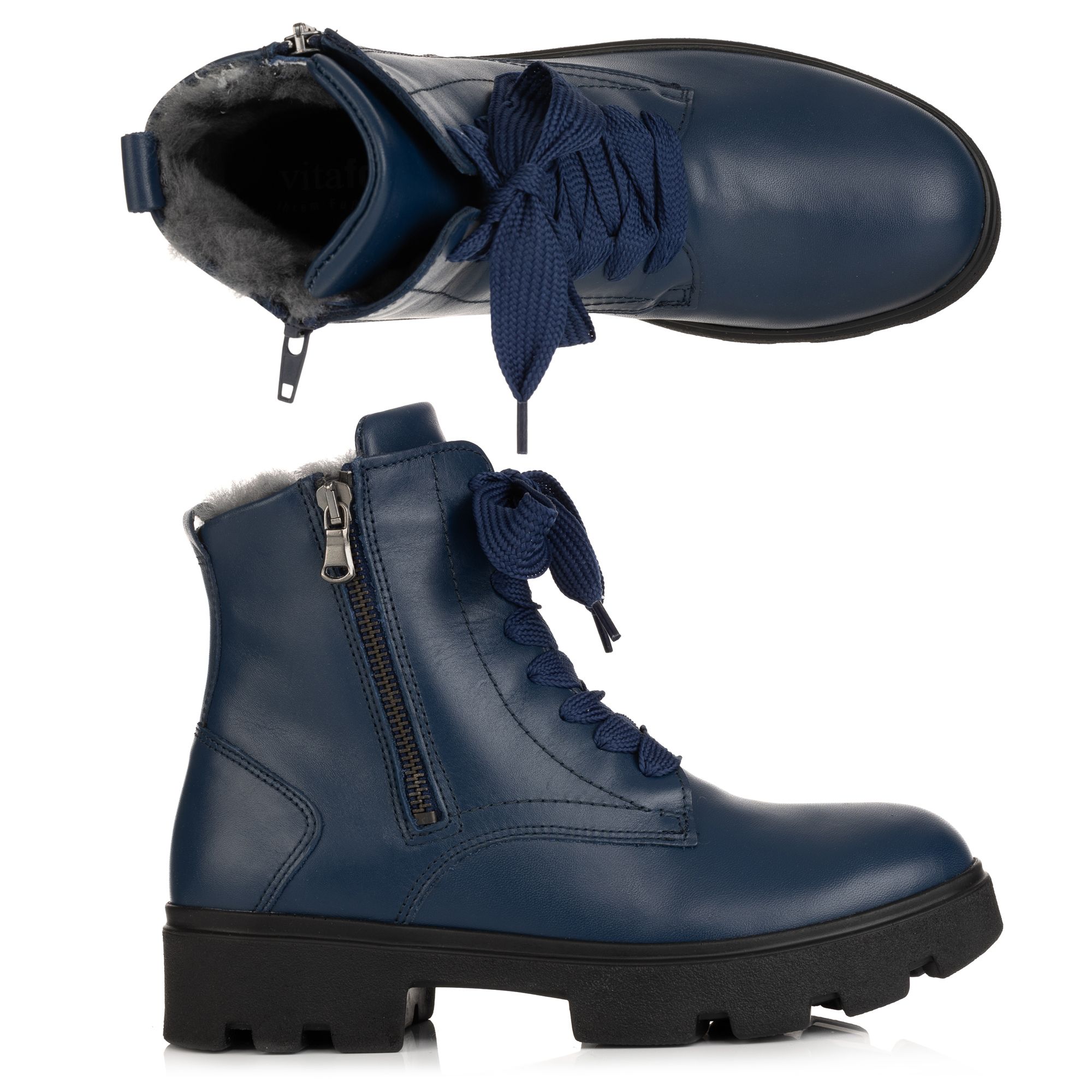 B-Ware VITAFORM Damen-Stiefelette echt Leder Lammfell gefüttert