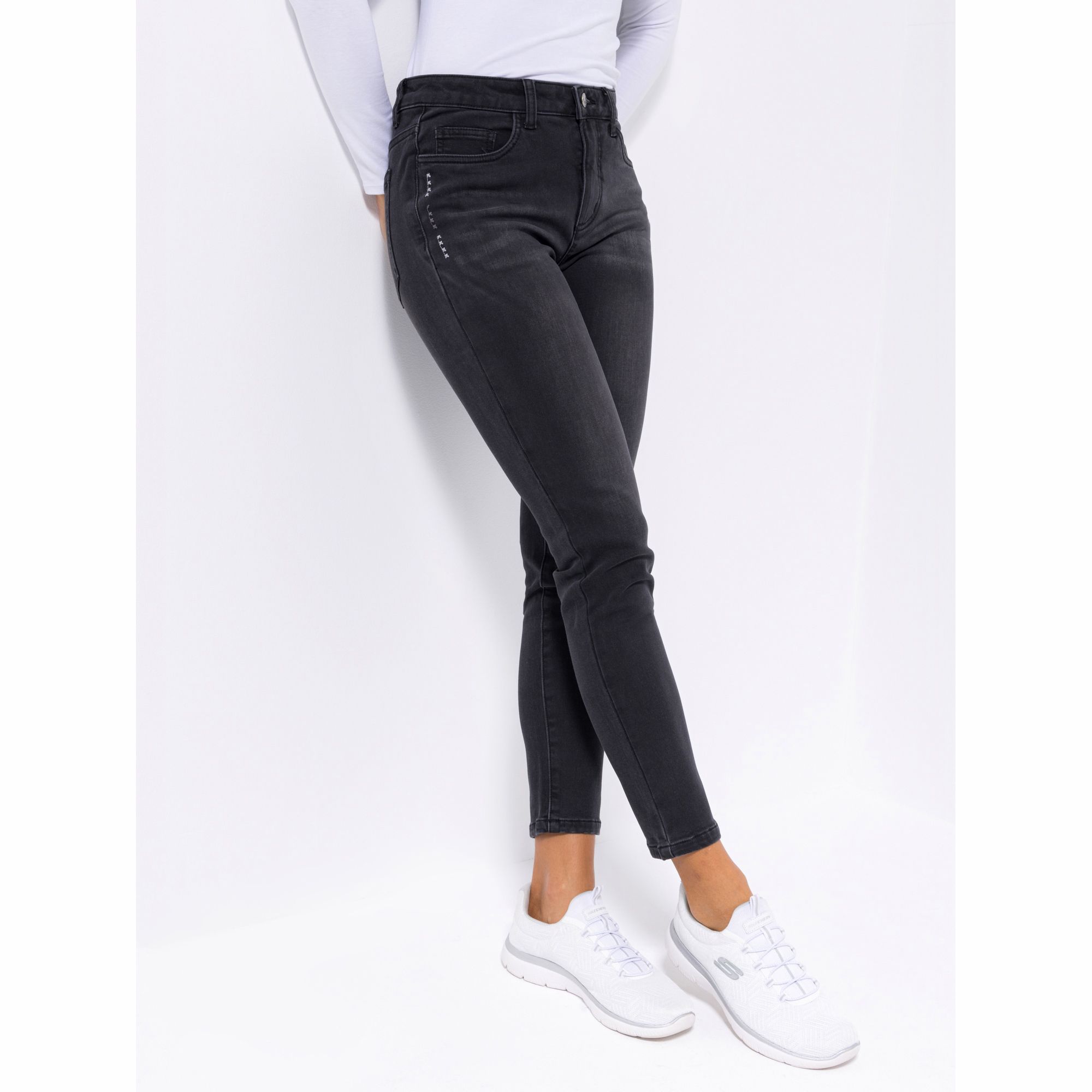 B-Ware VIA MILANO Thermo-Jeans 5-Pocket-Style 1/1-Länge