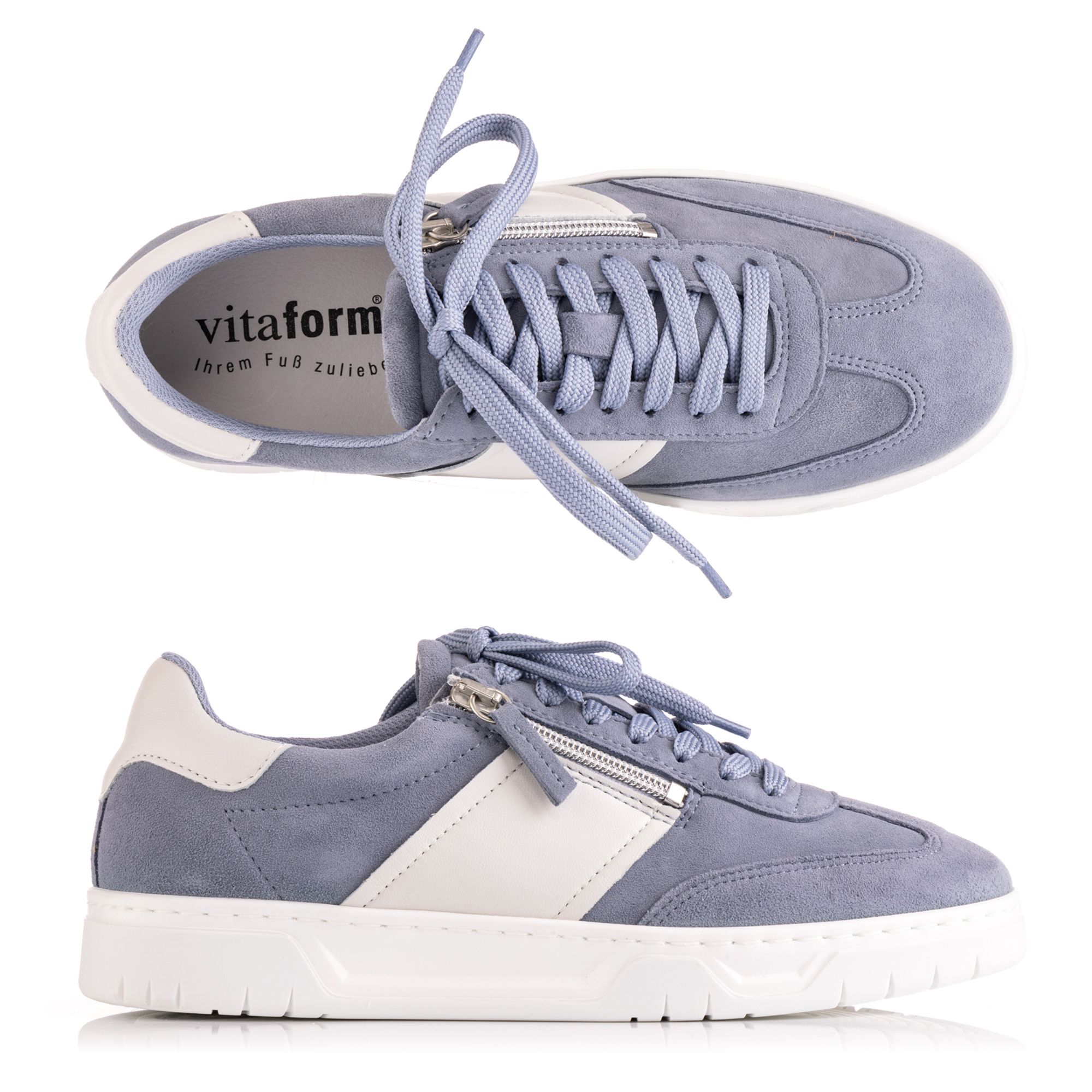 B-Ware VITAFORM Damen-Sneaker Samtziege/Softnappa seitl. Reißverschluss