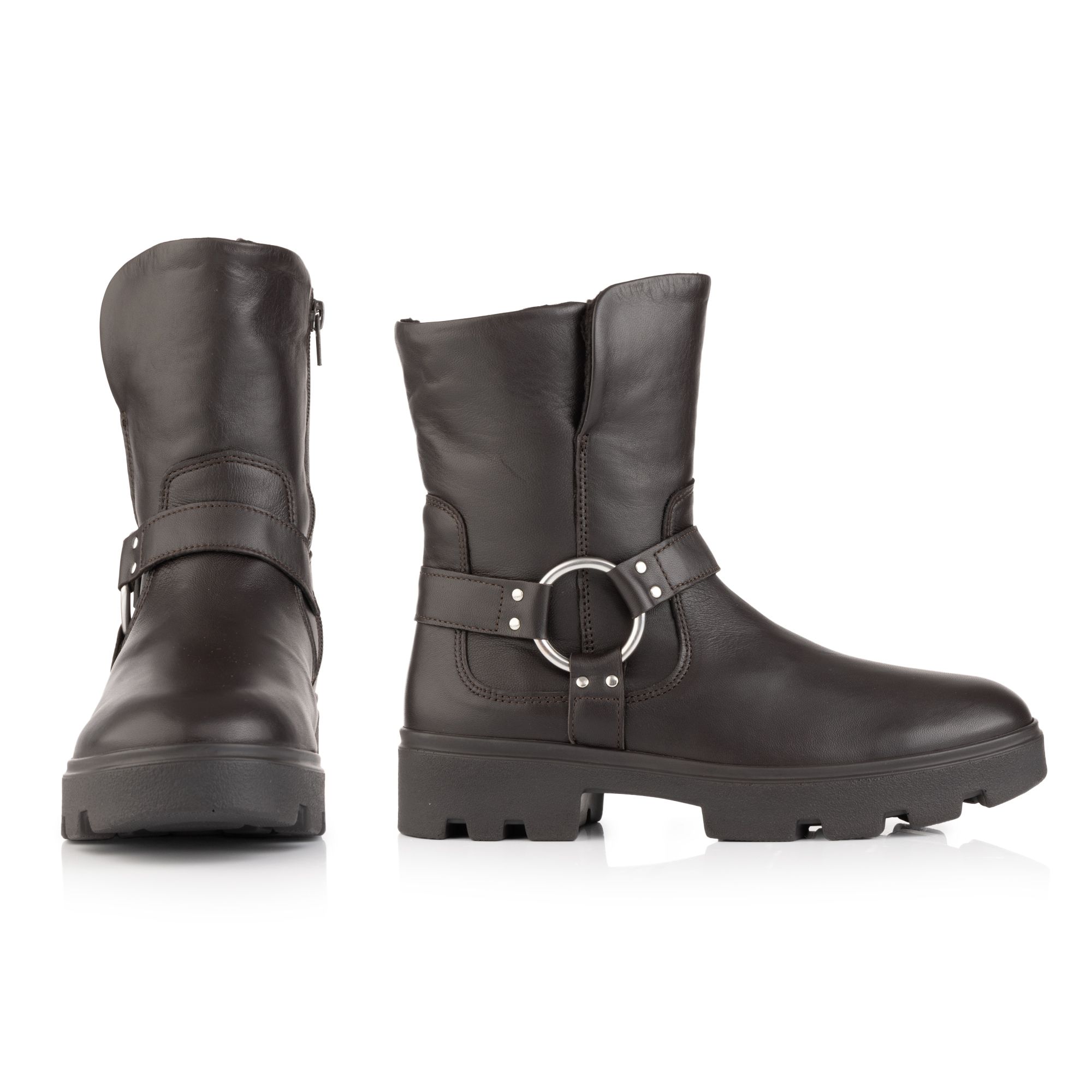 B-Ware VITAFORM Damen-Stiefelette Nappaleder Biker-Look