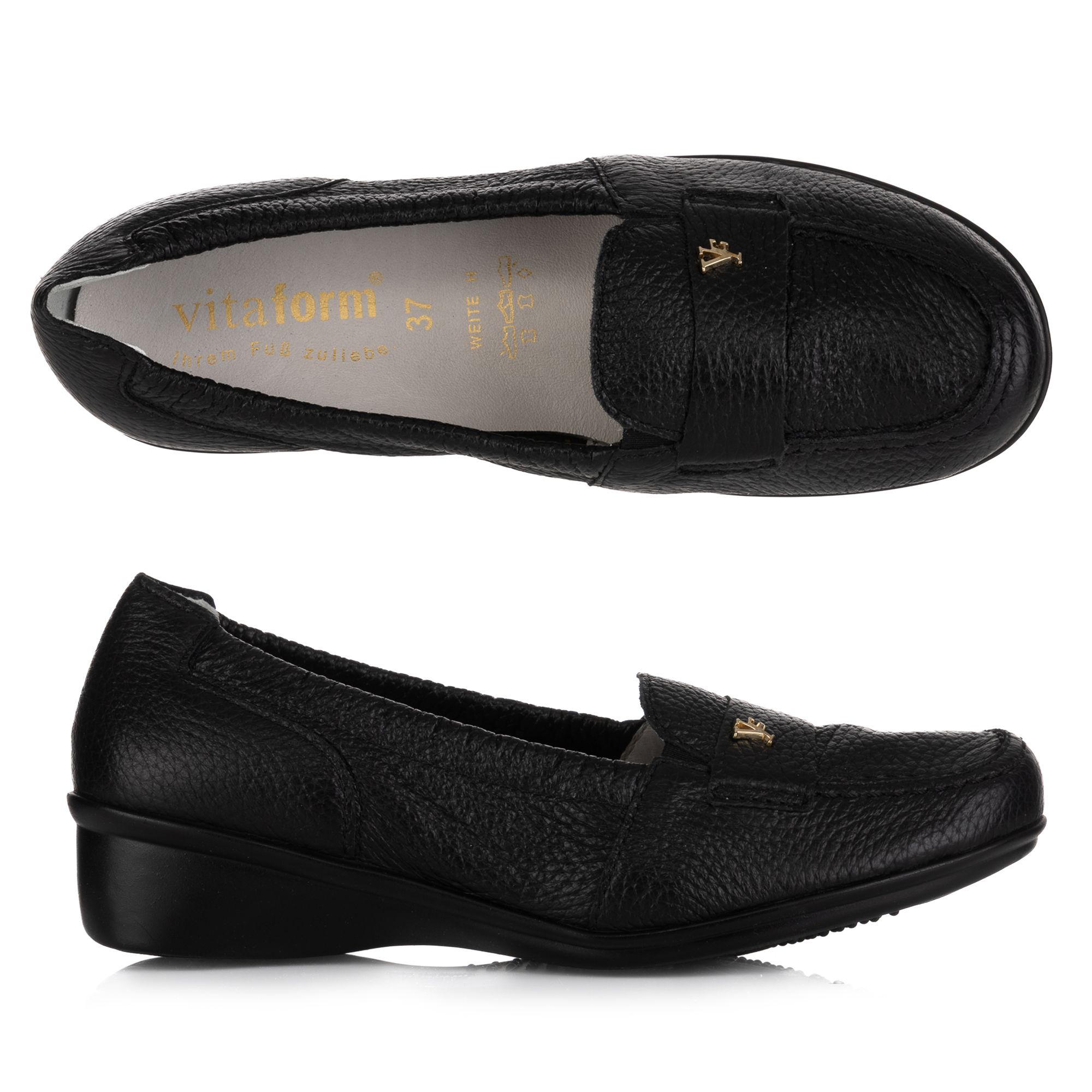 B-Ware VITAFORM Damen-Slipper Hirschleder VF Schmuckniete