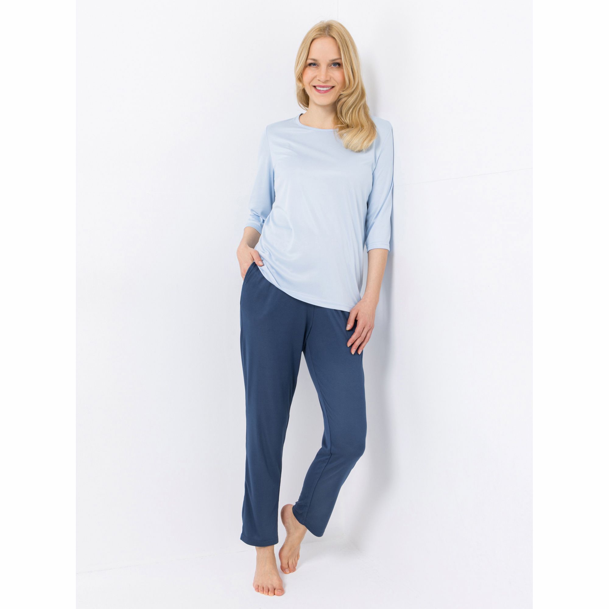 B-Ware JERYMOOD HOMEWEAR Loungewear-Anzug Mikrofaser Shirt, 3/4-Arm