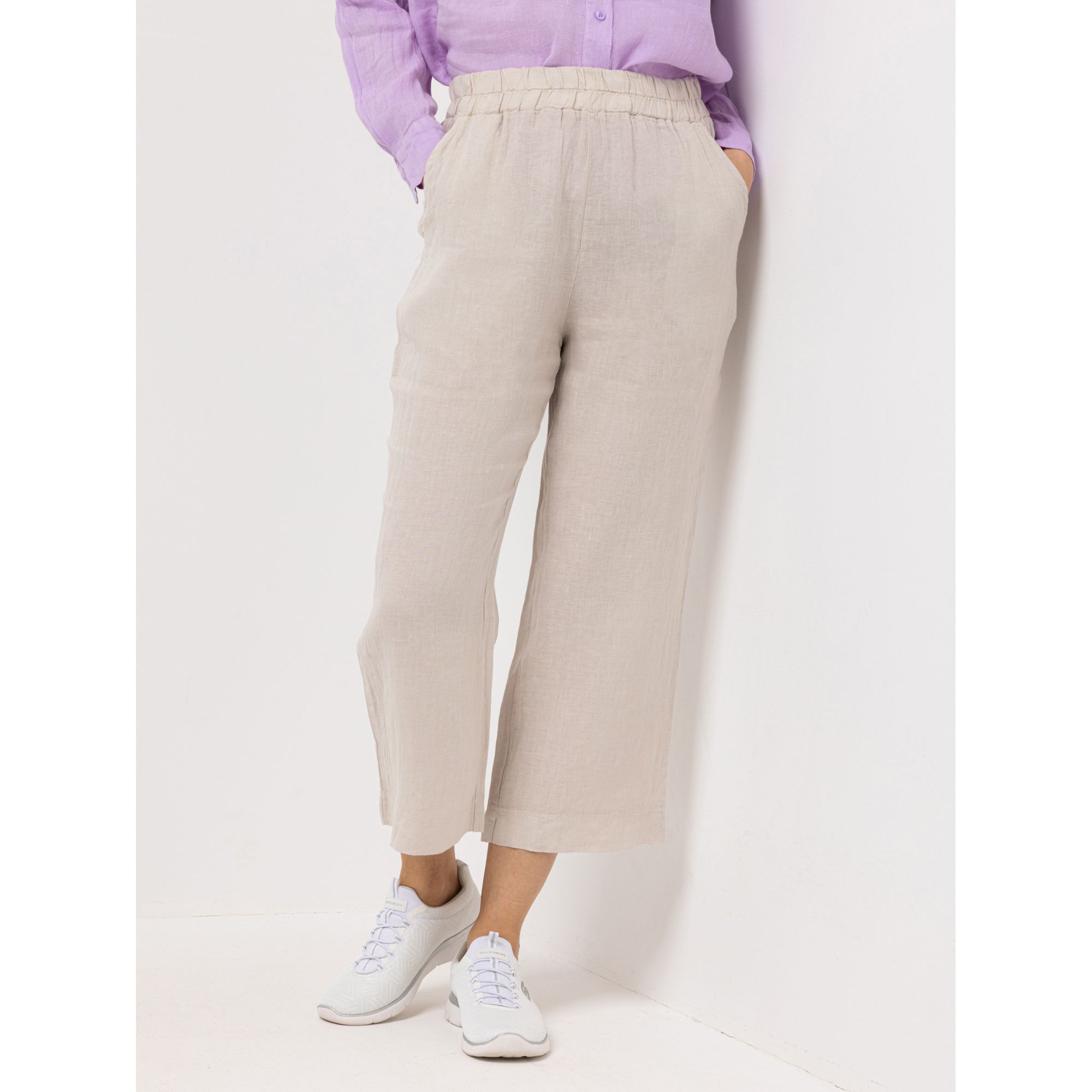 B-Ware DINE 'N' DANCE Leinenhose Flamenco Rundumdehnbund 7/8-Länge