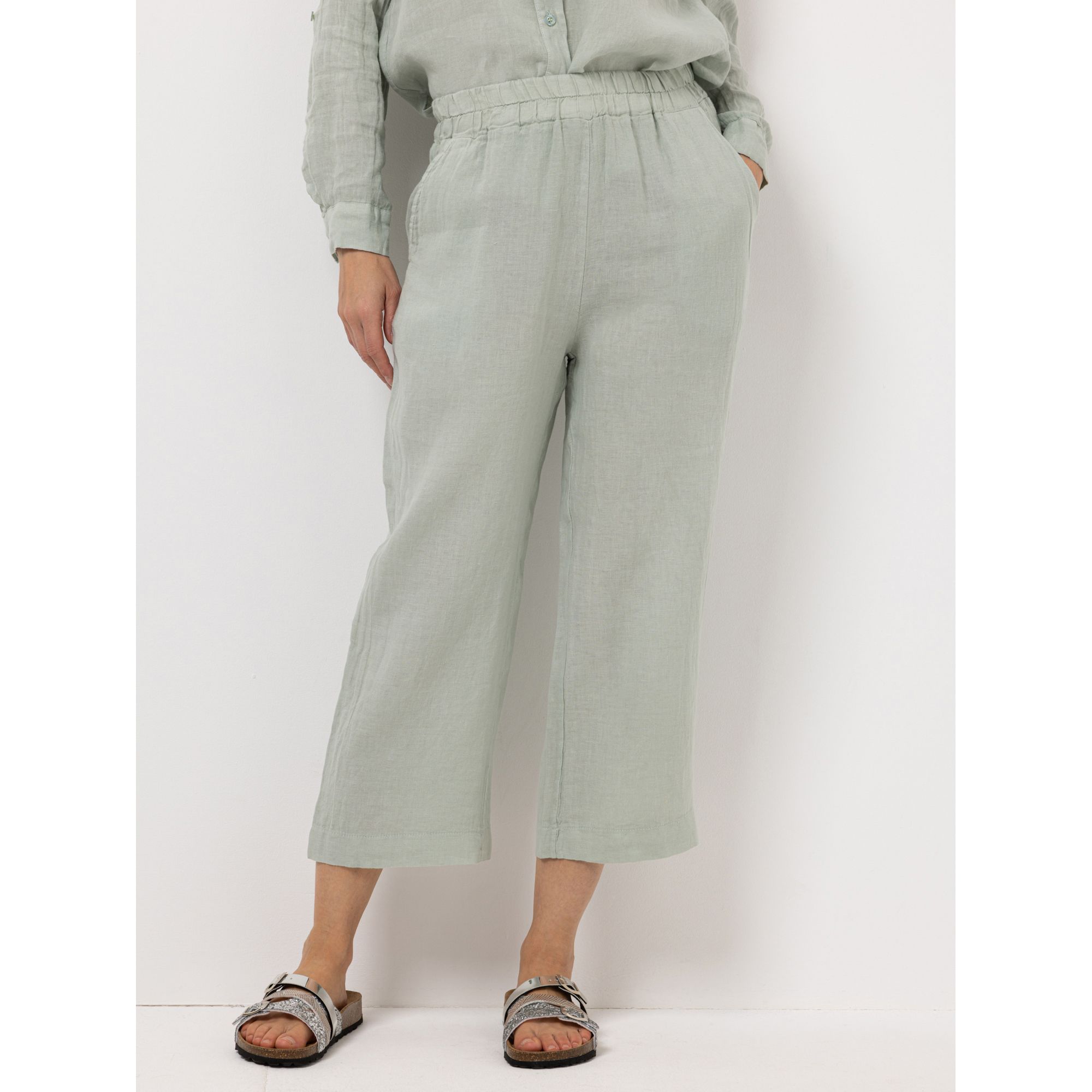 B-Ware DINE 'N' DANCE Leinenhose Flamenco Rundumdehnbund 7/8-Länge