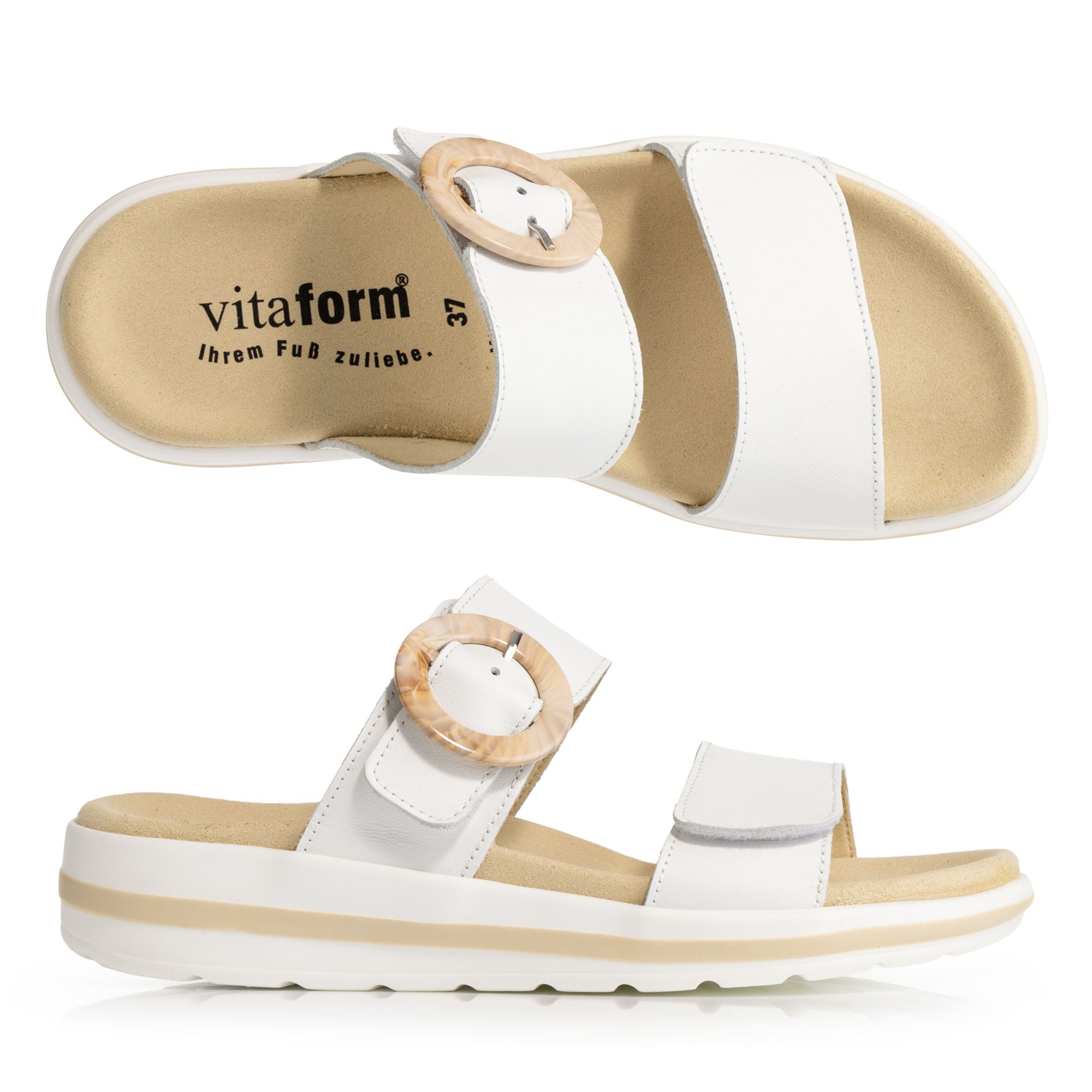 B-Ware VITAFORM Damen- Pantolette Nappaleder Schnalle