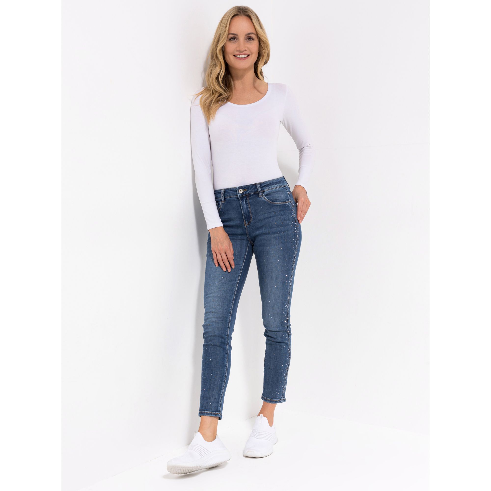 B-Ware DINE 'N' DANCE Jeanshose Salsa Strassdetails 5-Pocket-Style